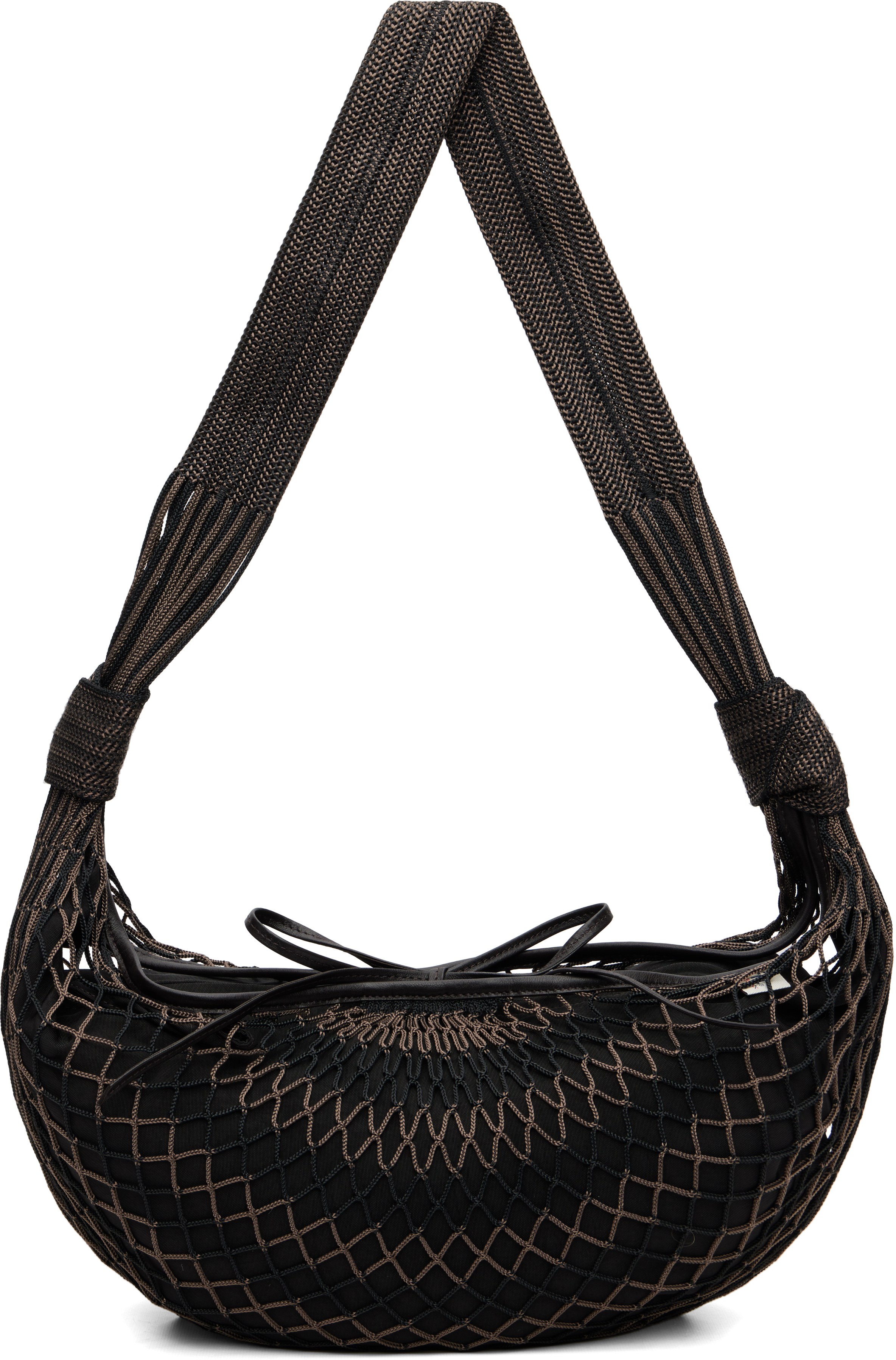 LEMAIRE: Brown & Black Croissant Filt Bag | SSENSE