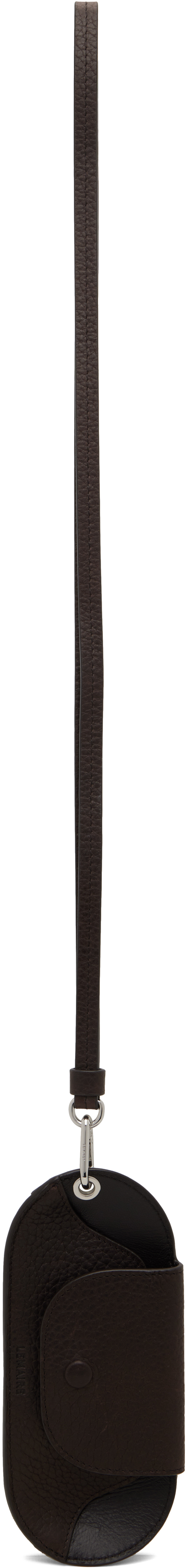 LEMAIRE: ブラウン Bell メガネホルダー ポーチ | SSENSE 日本