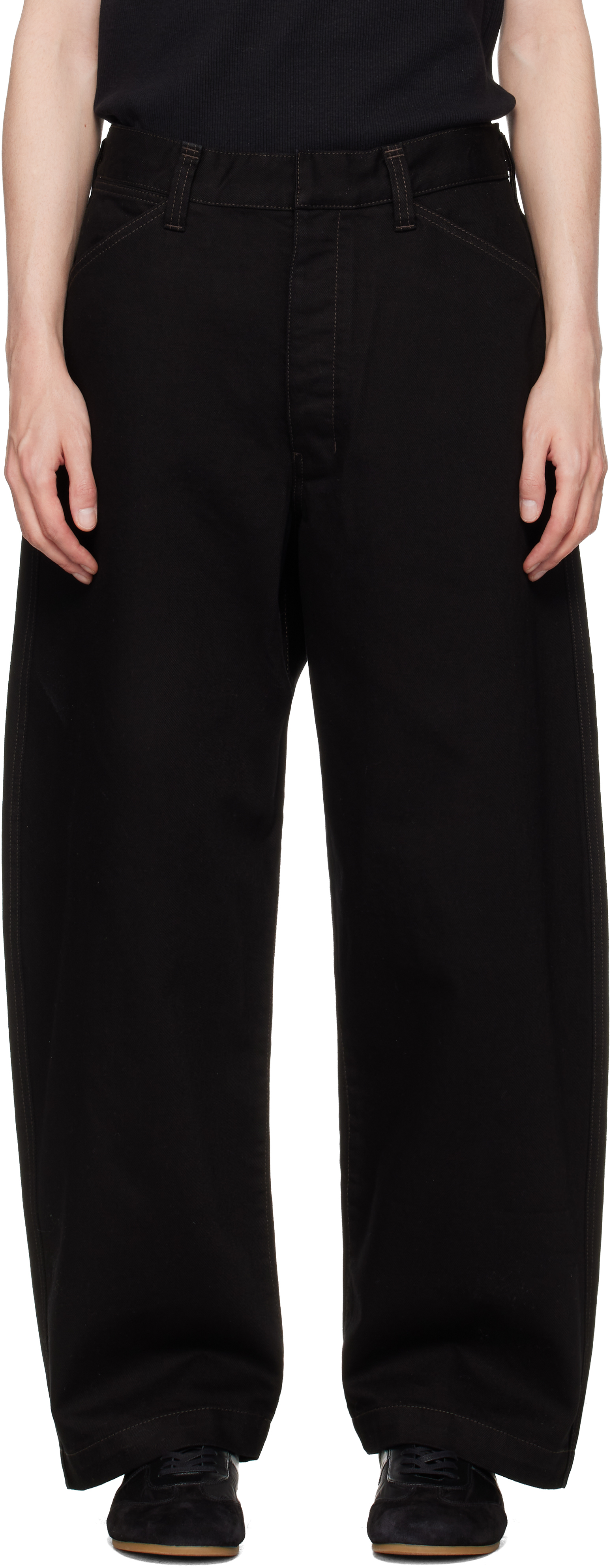 LEMAIRE: ブラック Maxi Workwear ジーンズ | SSENSE 日本