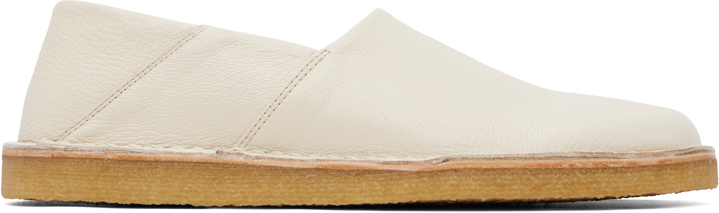 LEMAIRE Off-White Square Slip-on Loafers