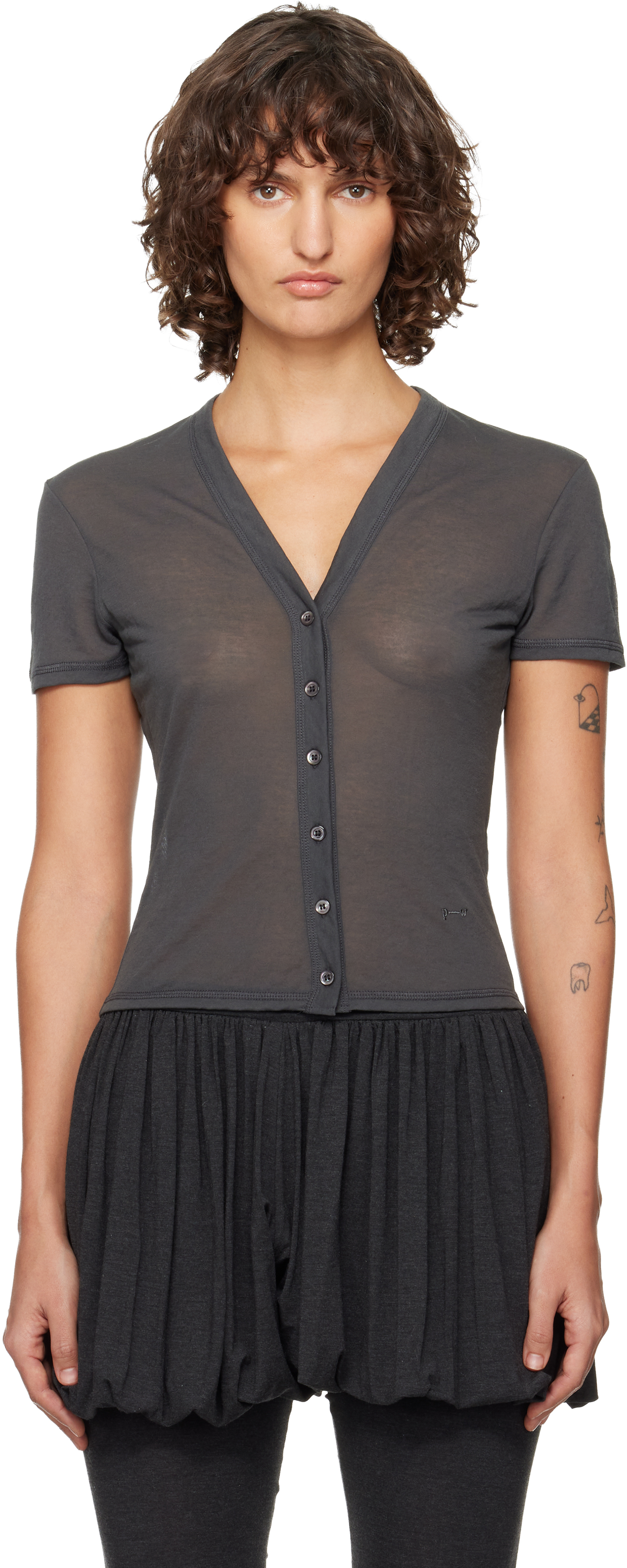 Gray Soph T-shirt by Paloma Wool on Sale