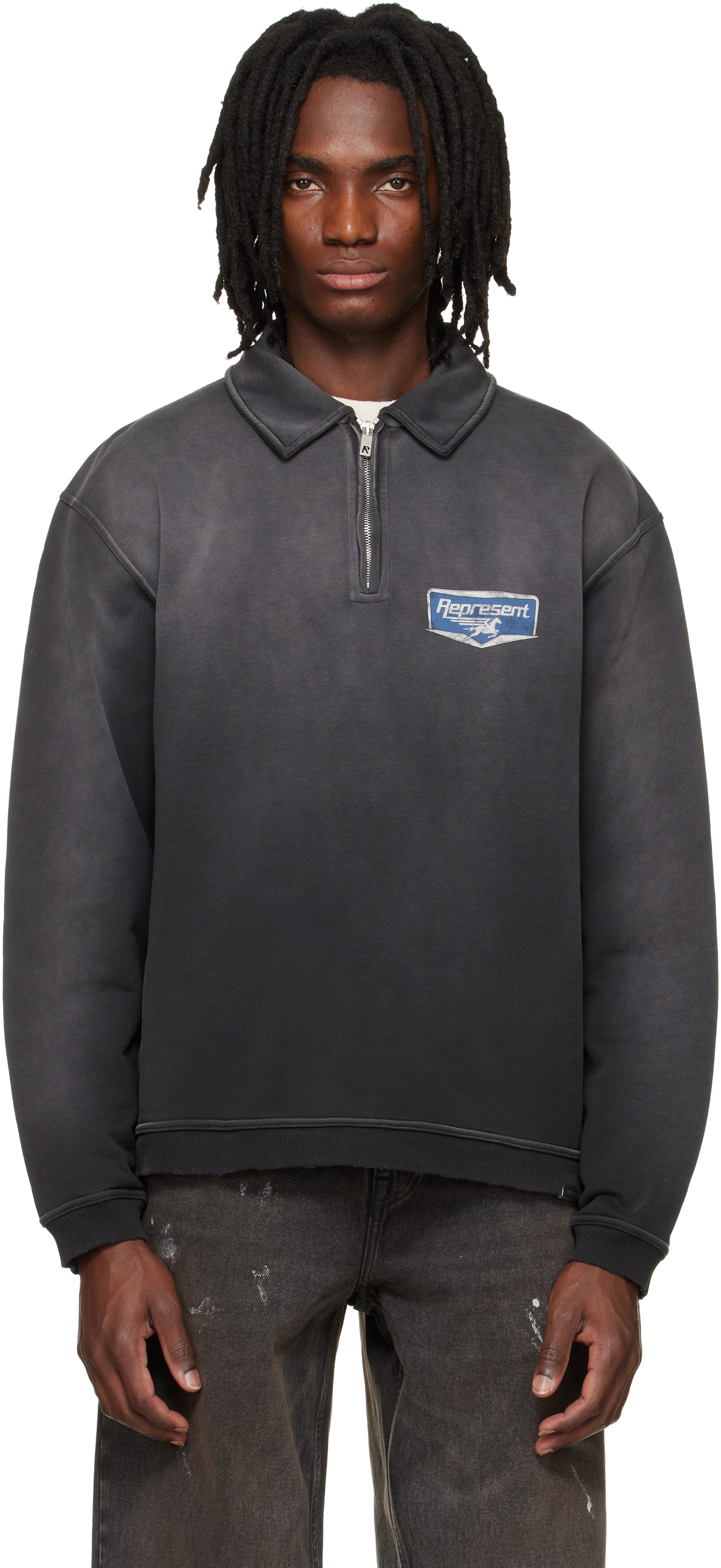 Represent: ブラック 'Nothing Faster' Quarter ジッパー スウェット