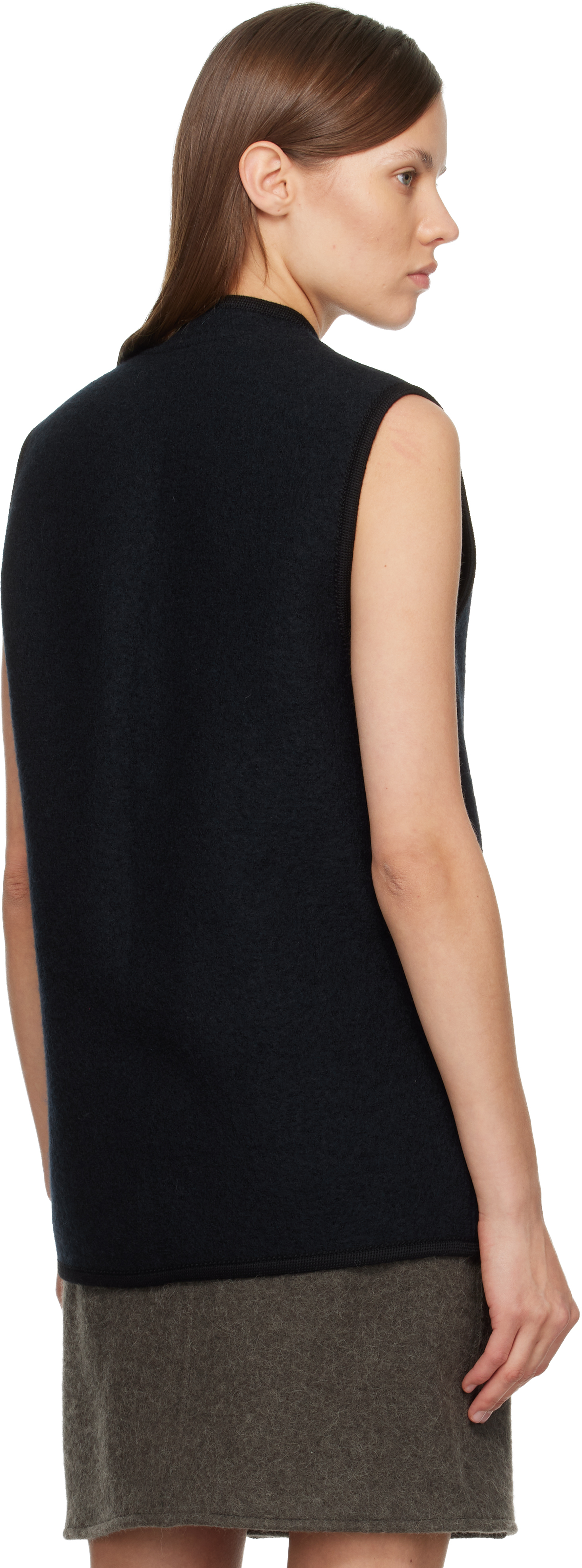 Rier Ssense Exclusive Navy Walker Vest In Blue