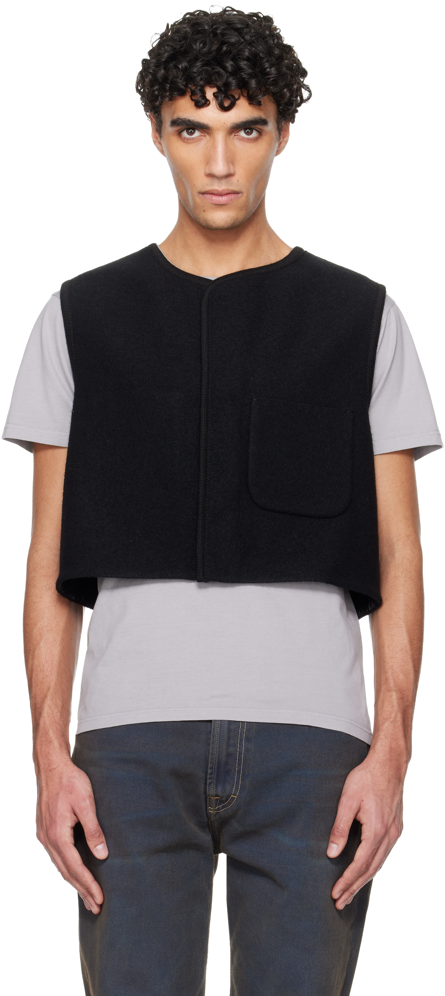 Rier: ブラック Walker Gilet ユーティリティベスト | SSENSE 日本