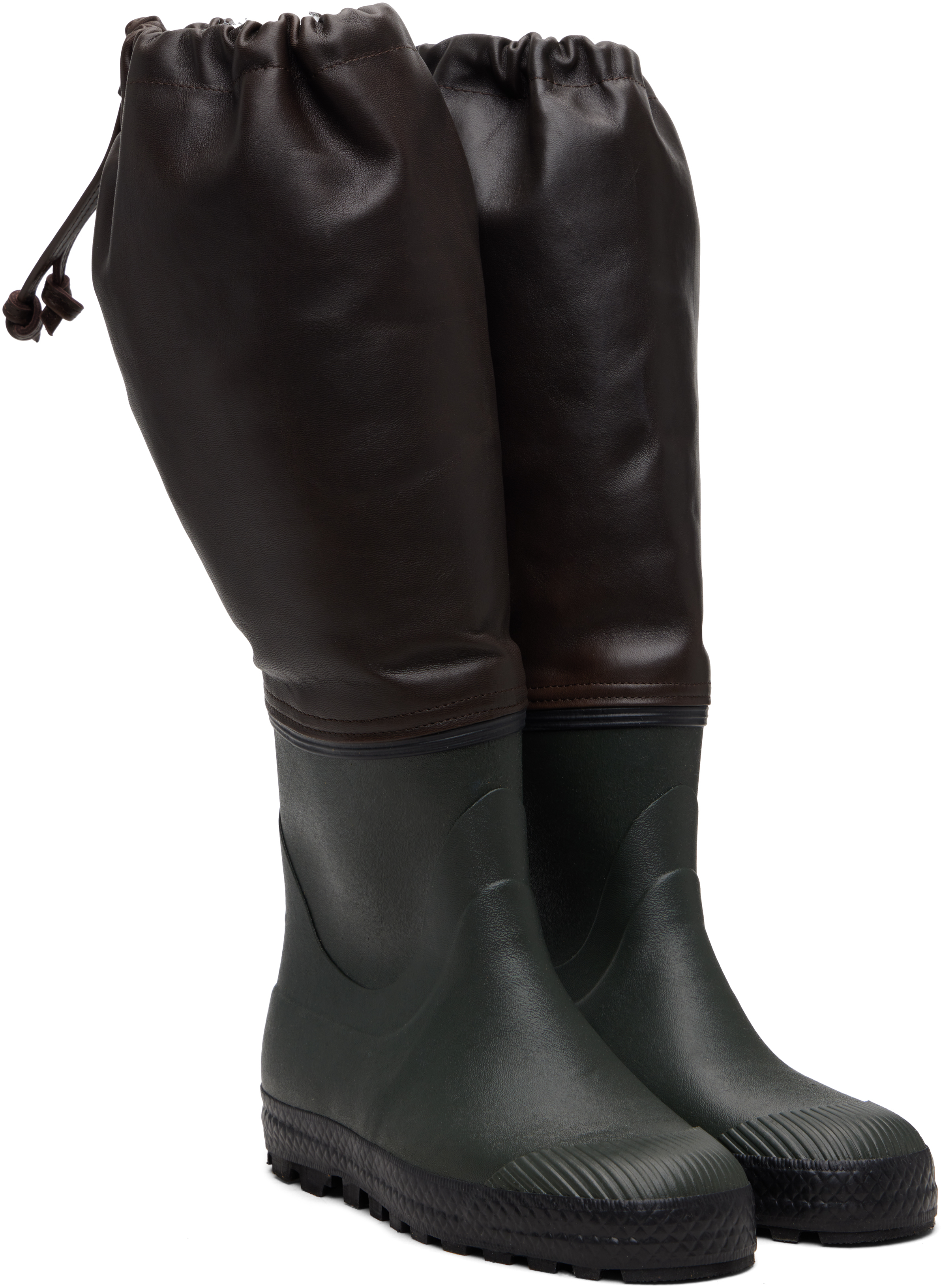 Rier Ssense Exclusive Brown Farmer Rain Boots In Brown