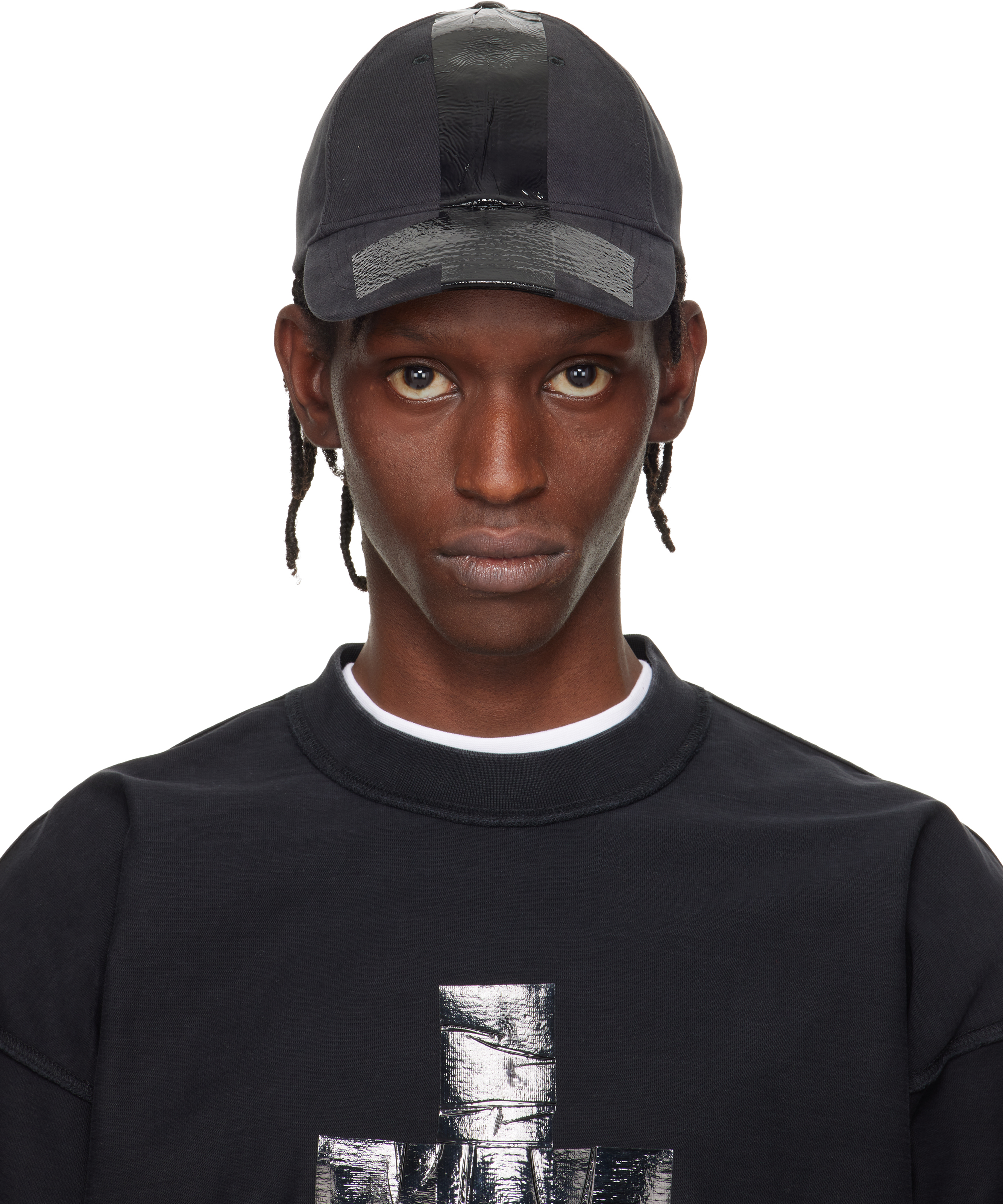VETEMENTS: ブラック Taped キャップ | SSENSE 日本