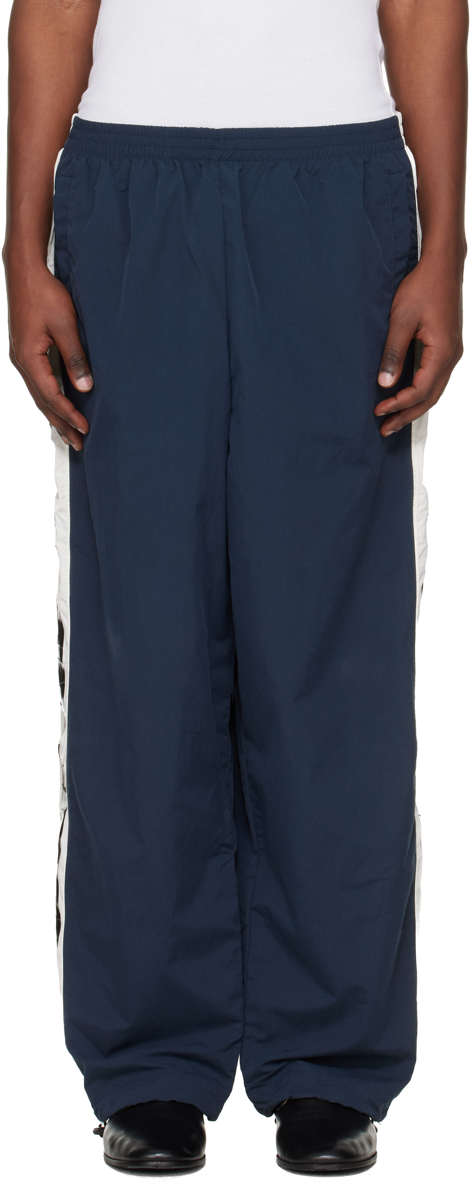 Navy Taped Track Pants by VETEMENTS on Sale