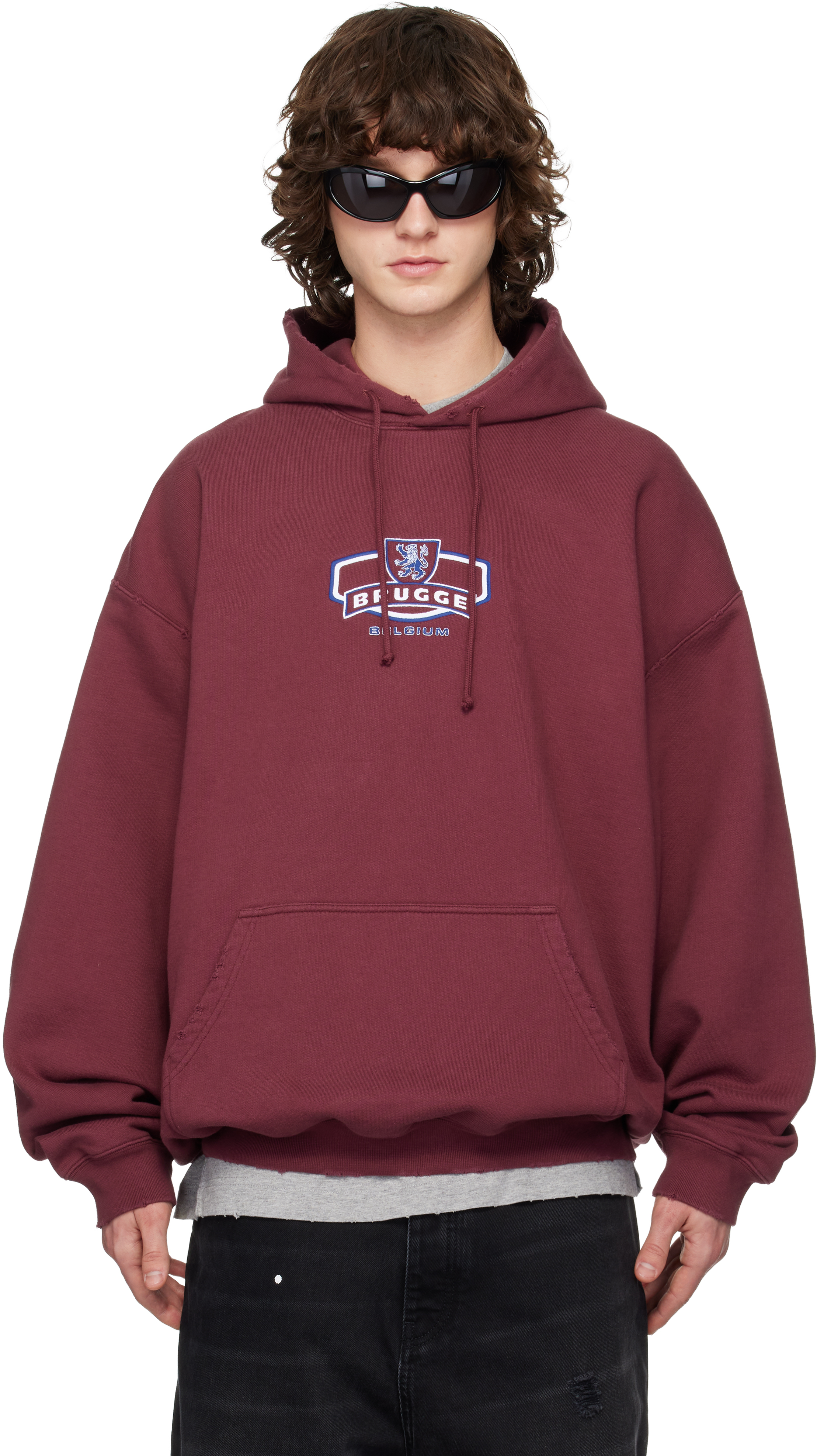 VETEMENTS フード付きジップアップジャケット vetements-red-brugge-tourist-