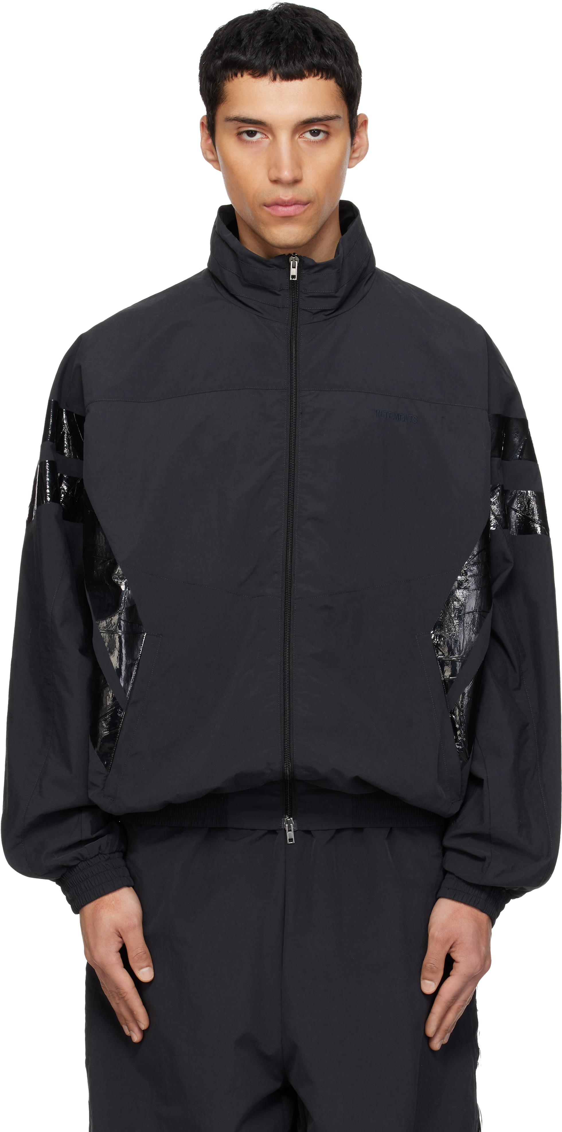 VETEMENTS Black Taped Track Jacket