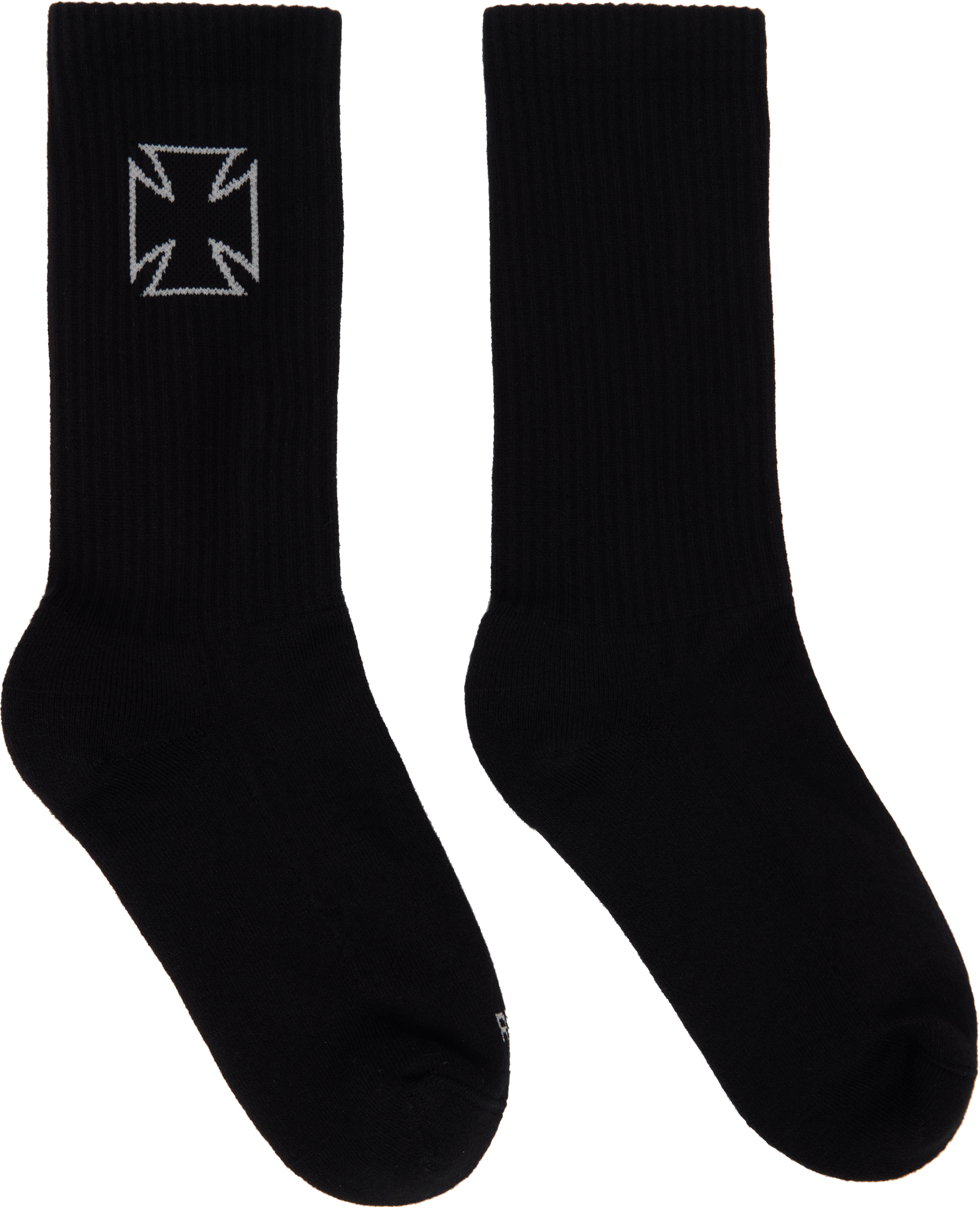 正規 VETEMENTS ヴェトモン Socks ソックス Black 黒 Black Biker Cross Socks by VETEMENTS on Sale