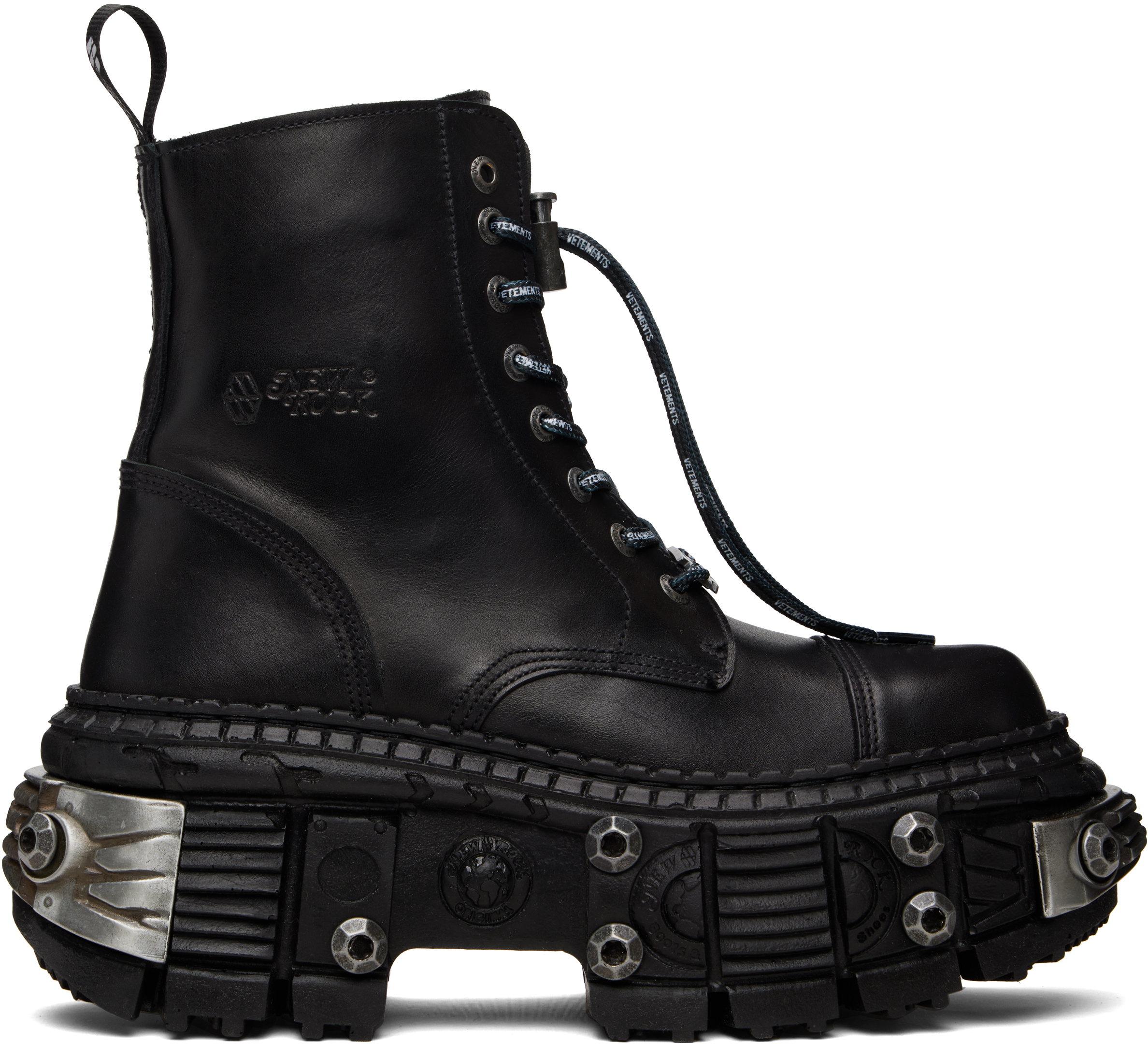 靴 Vetements NewRock Edition DestroyerBoots Black New Rock Edition Destroyer Boots by VETEMENTS on Sale