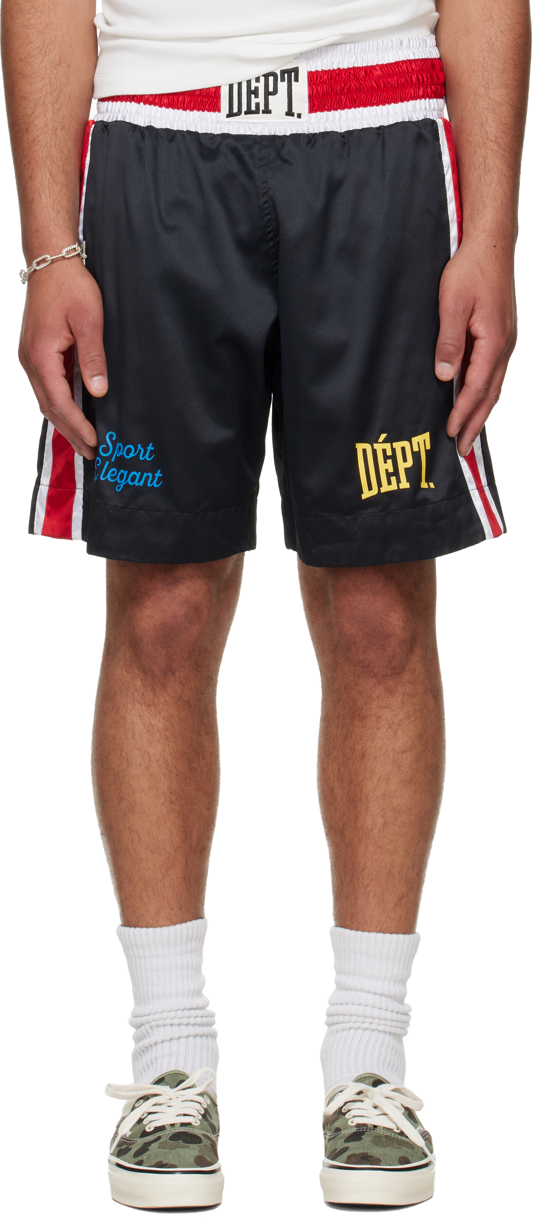 GALLERY DEPT. / BOXINGショート Gallery Dept.: Black DÉPT Boxing Shorts | SSENSE