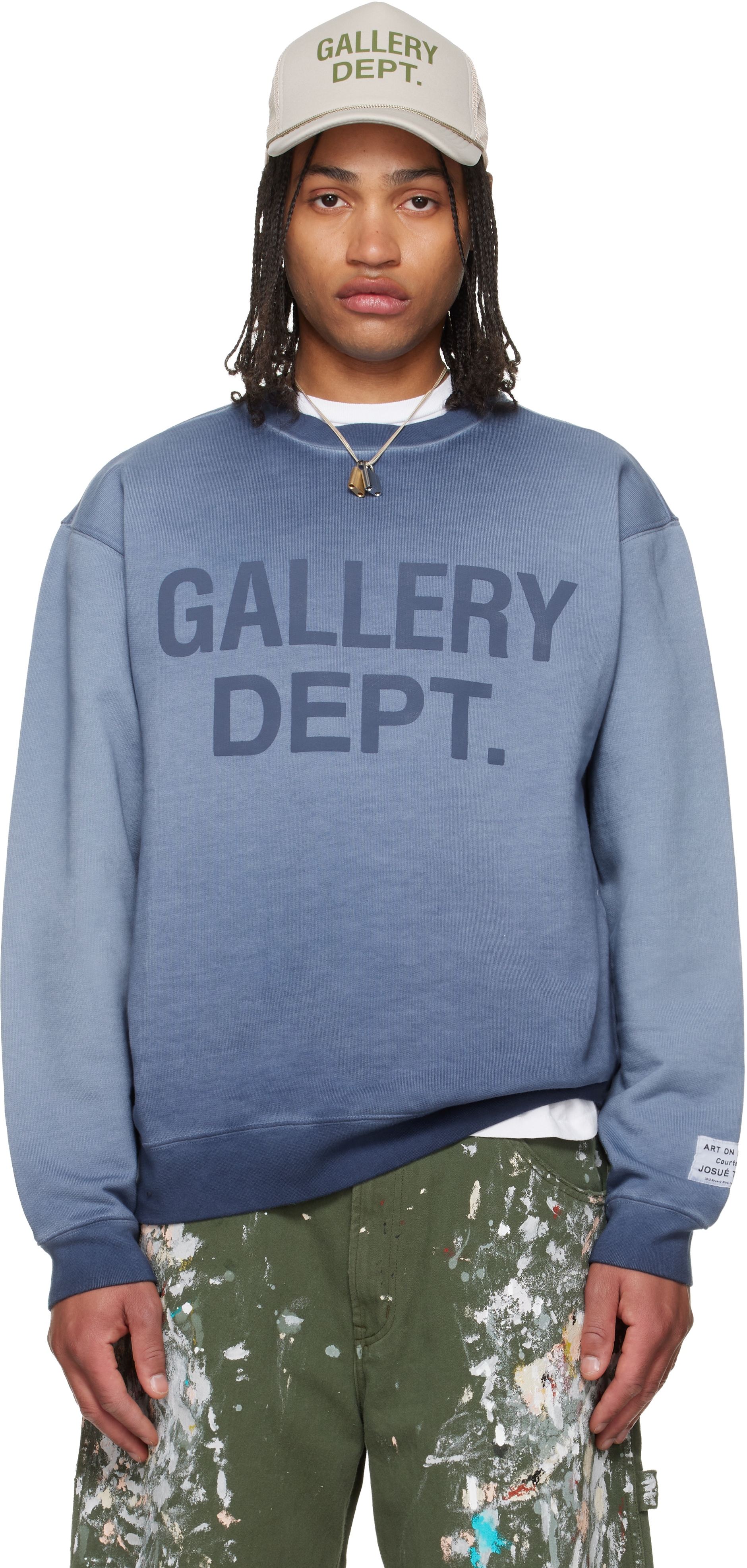 Gallery Dept.: ブルー Basic クルーネック スウェットシャツ | SSENSE 