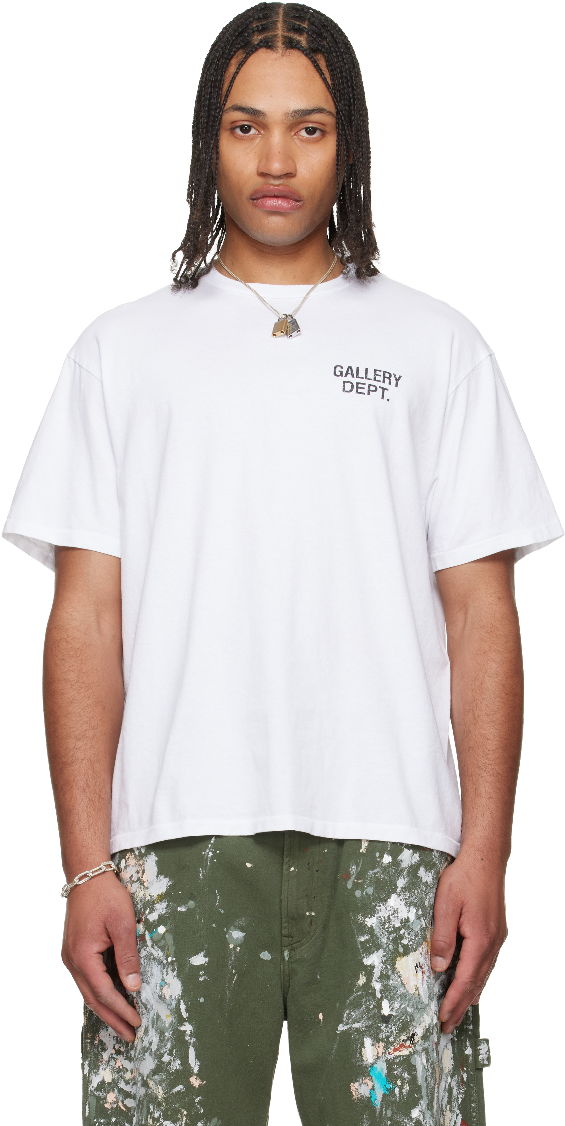 Gallery Dept.: ホワイト GD Logo Dusty Tシャツ | SSENSE 日本