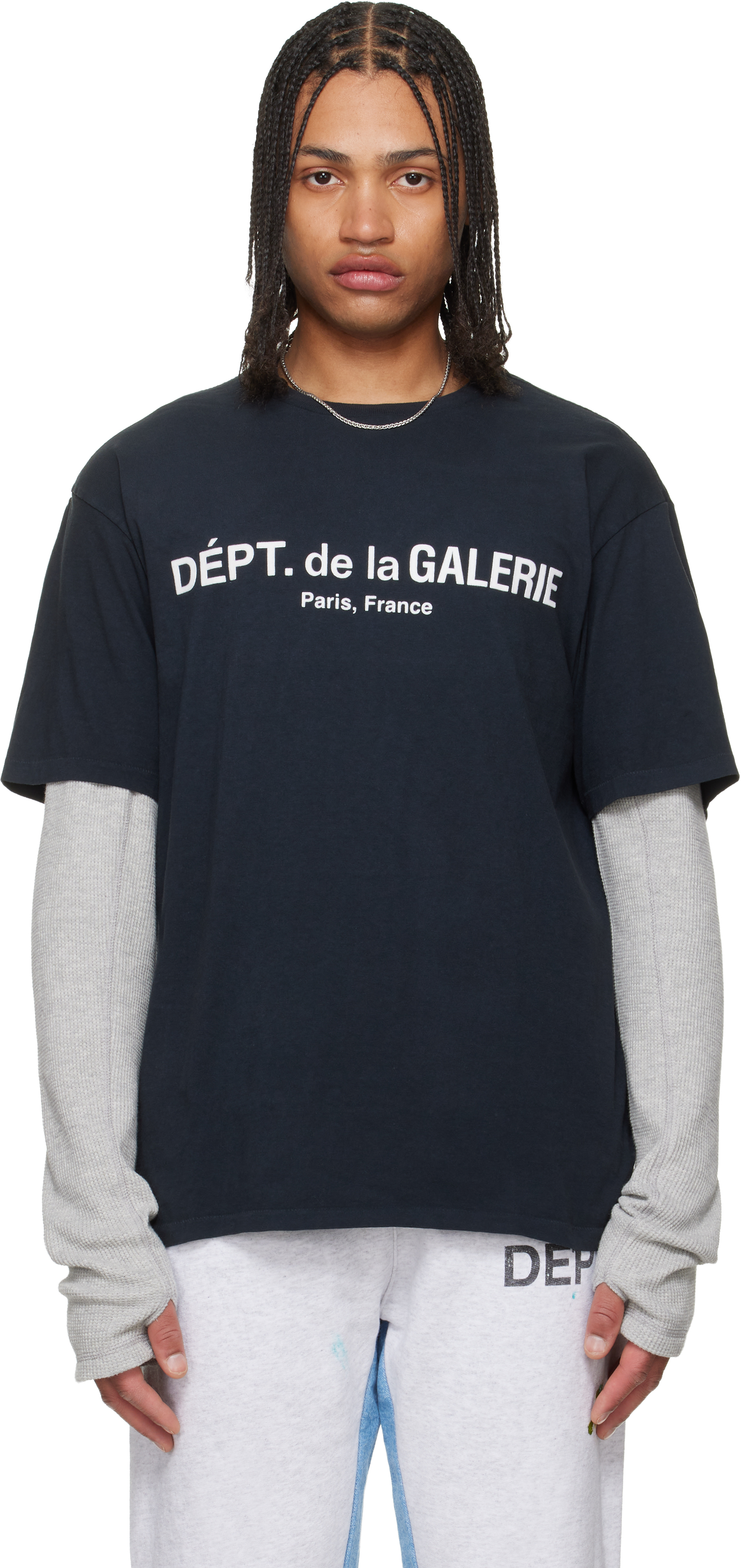 Gallery Dept.: Black French Logo Lux T-shirt | SSENSE