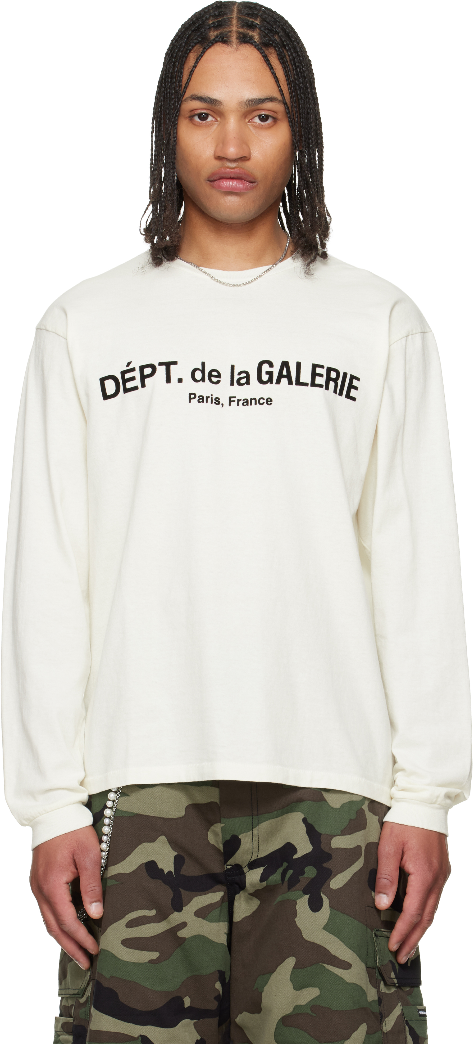 Gallery Dept.: Off-White French Logo Lux Long Sleeve T-shirt | SSENSE