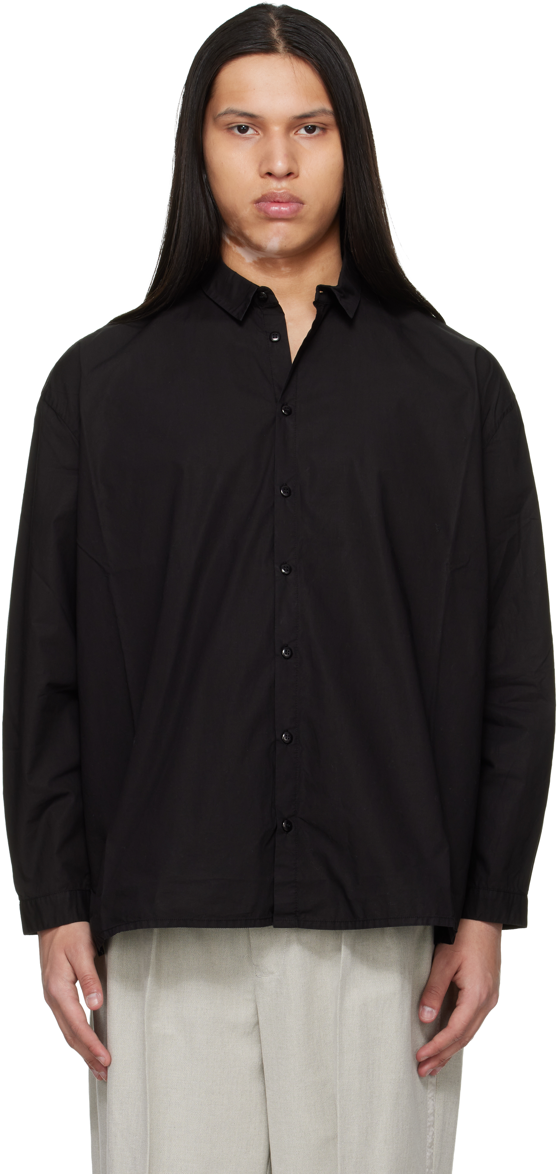 Toogood: Black 'The Draughtsman' Shirt | SSENSE Canada