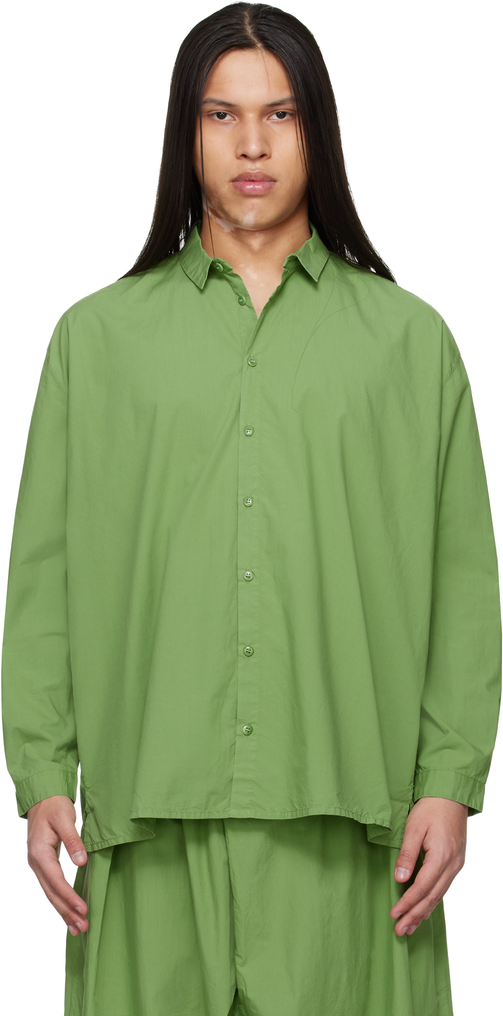toogood THE DRAUGHTSMAN SHIRT 長袖シャツ Toogood: Green 'The Draughtsman' Shirt | SSENSE