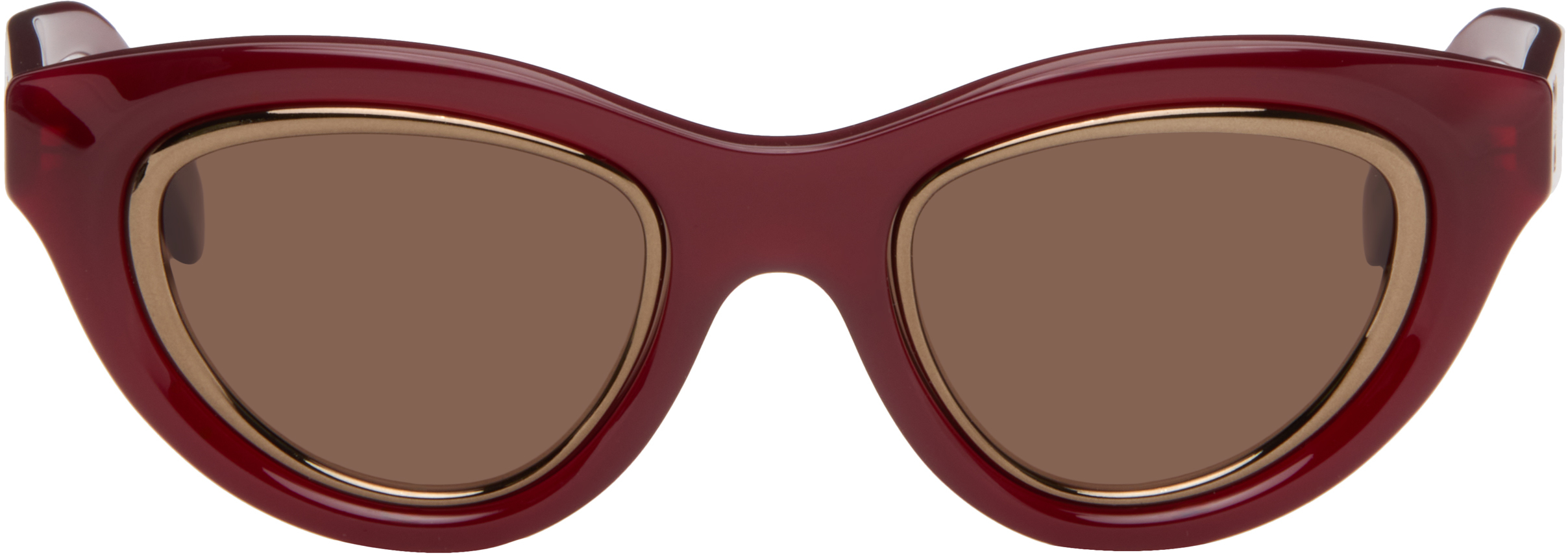 Loewe Cherry Cat Eye Thick Rimmed Glasses in Red Loewe Signature LW40197U 66A Sunglasses - Pretavoir main image 2
