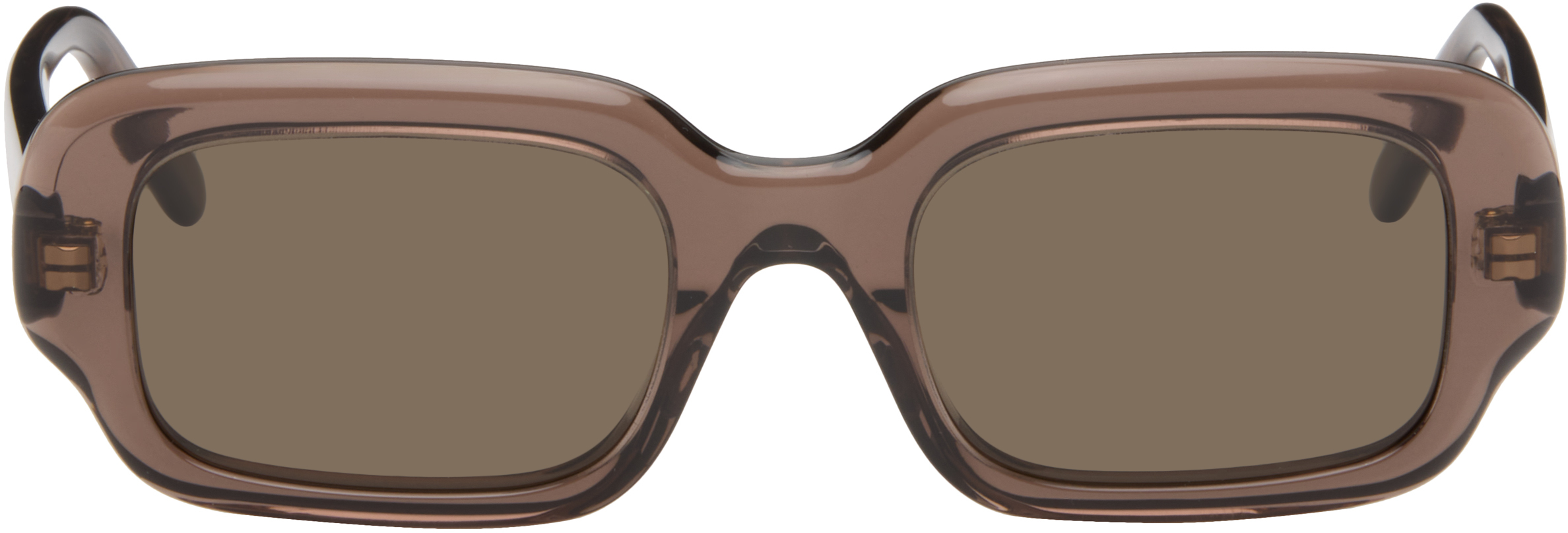 LOEWE Brown Rectangular Slim Sunglasses