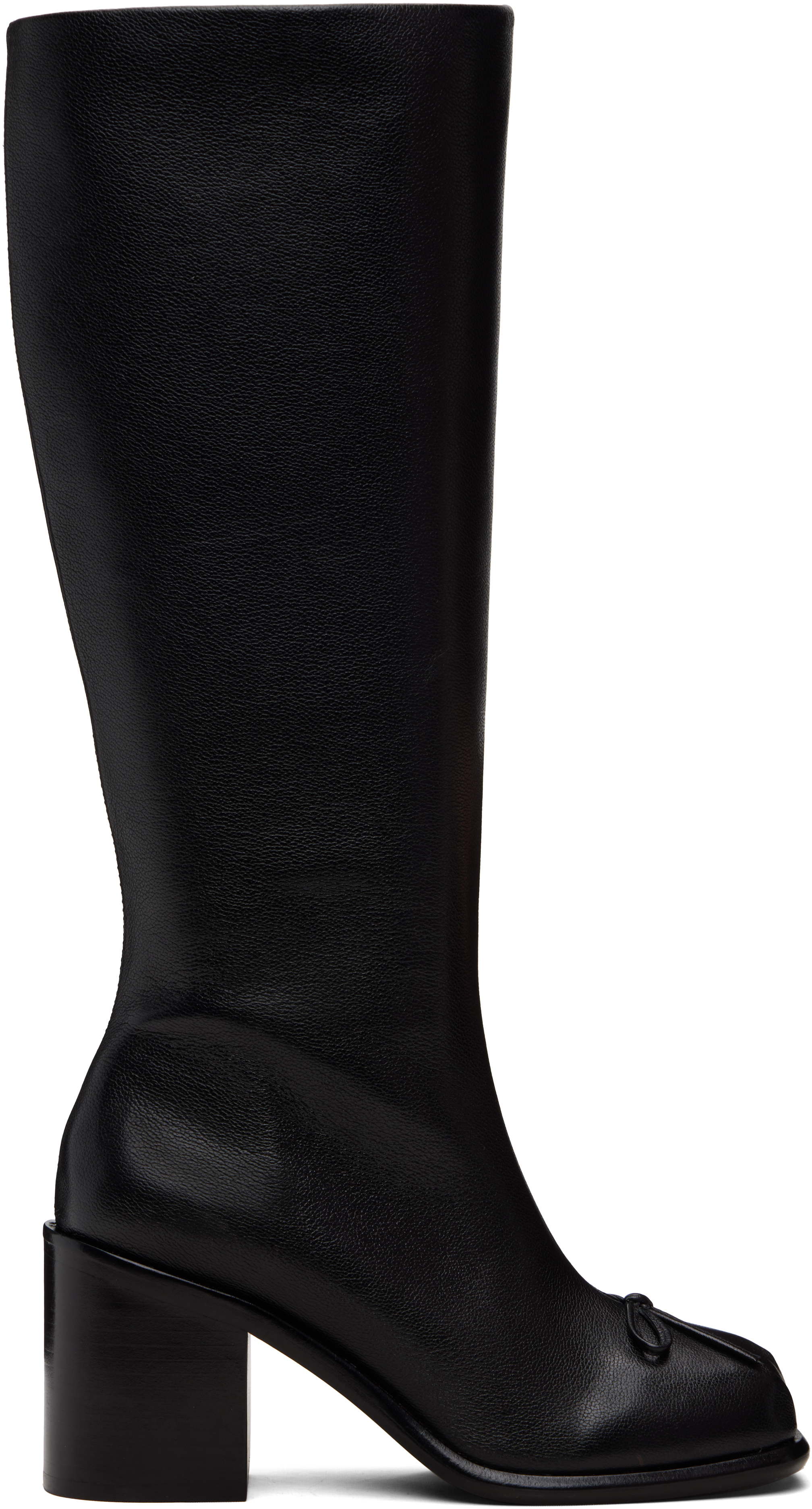 Sandy Liang Black Knee High Pointe Boots