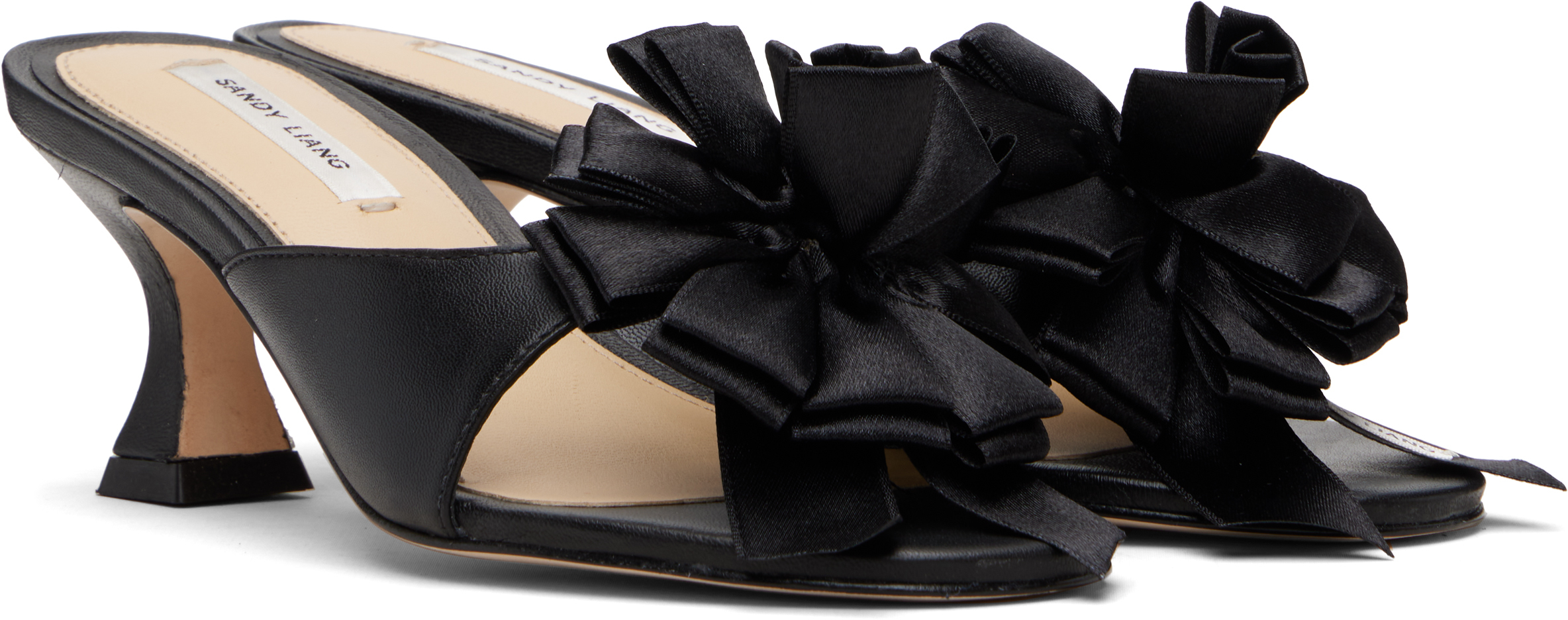 Sandy Liang Celebration Slide Sandal In Black