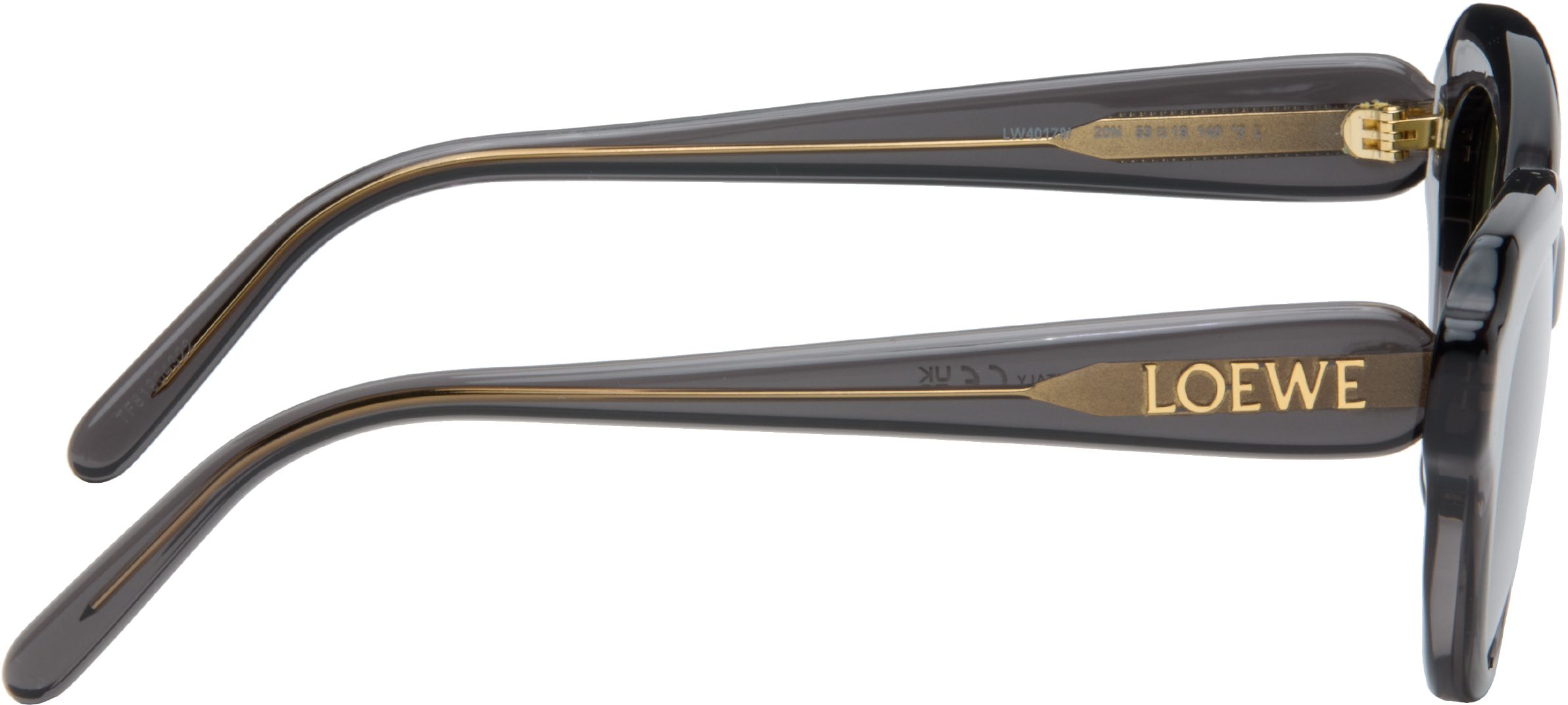 Loewe Gray Swan Slim Sunglasses In Gray