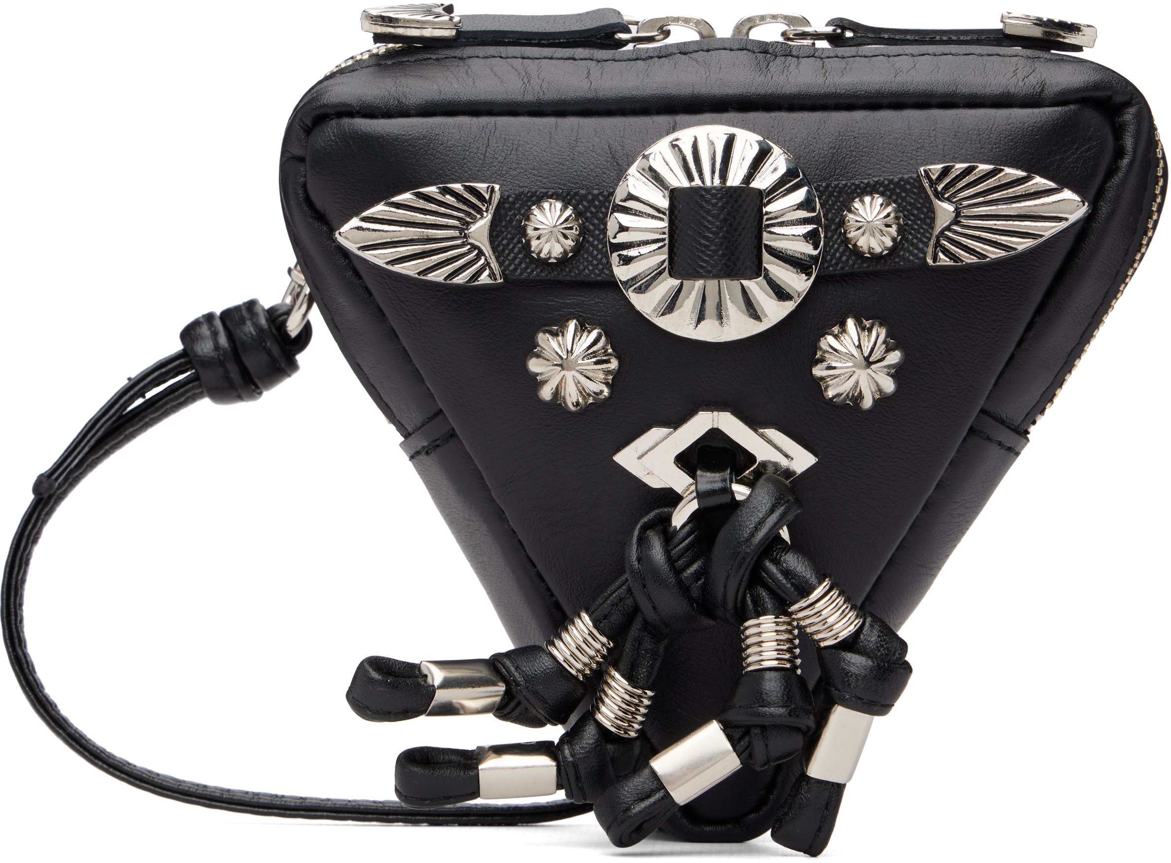 Toga Virilis: Black Triangle Shoulder Bag | SSENSE