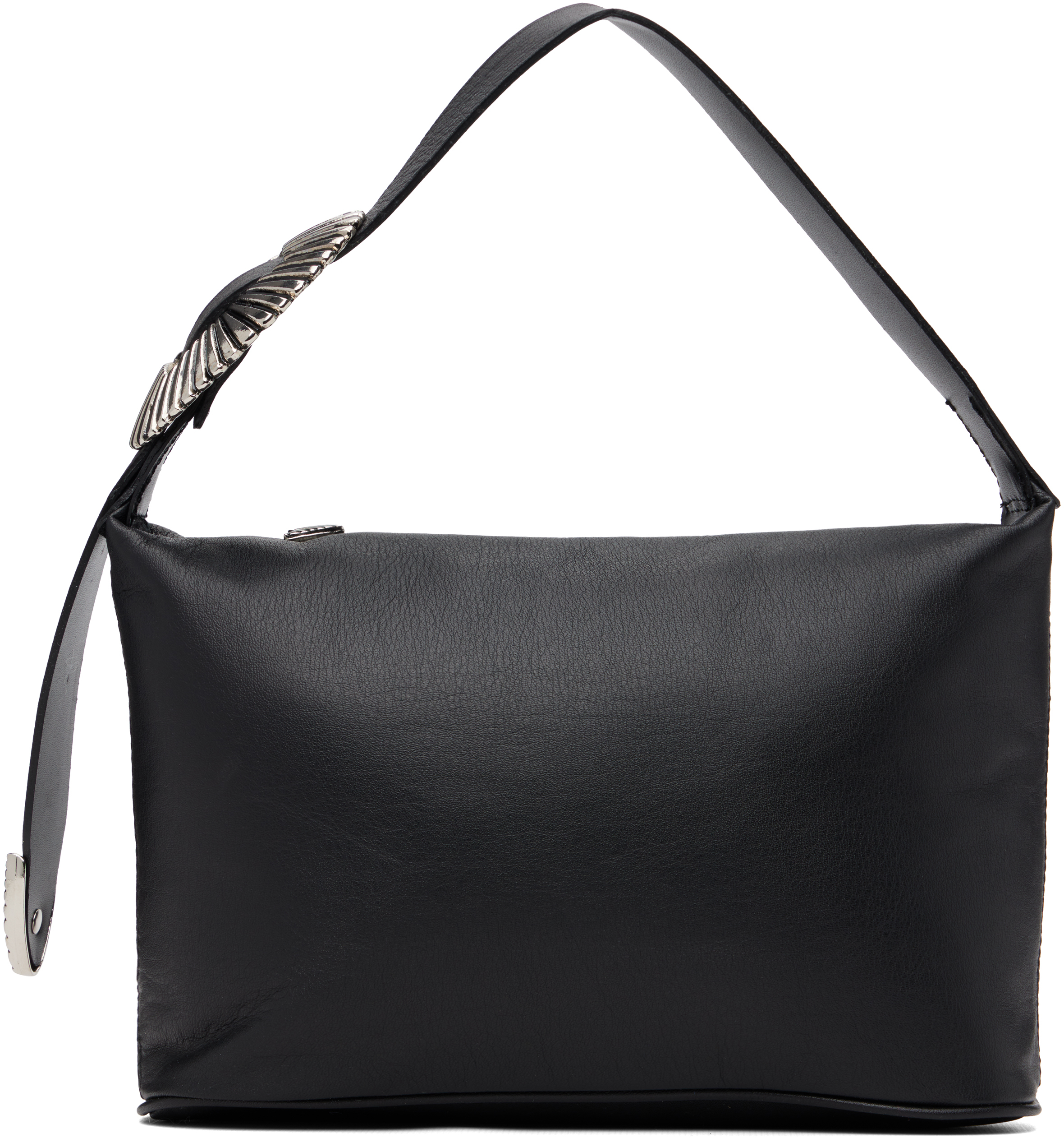 Toga Virilis: Black Leather Mini Pouch | SSENSE