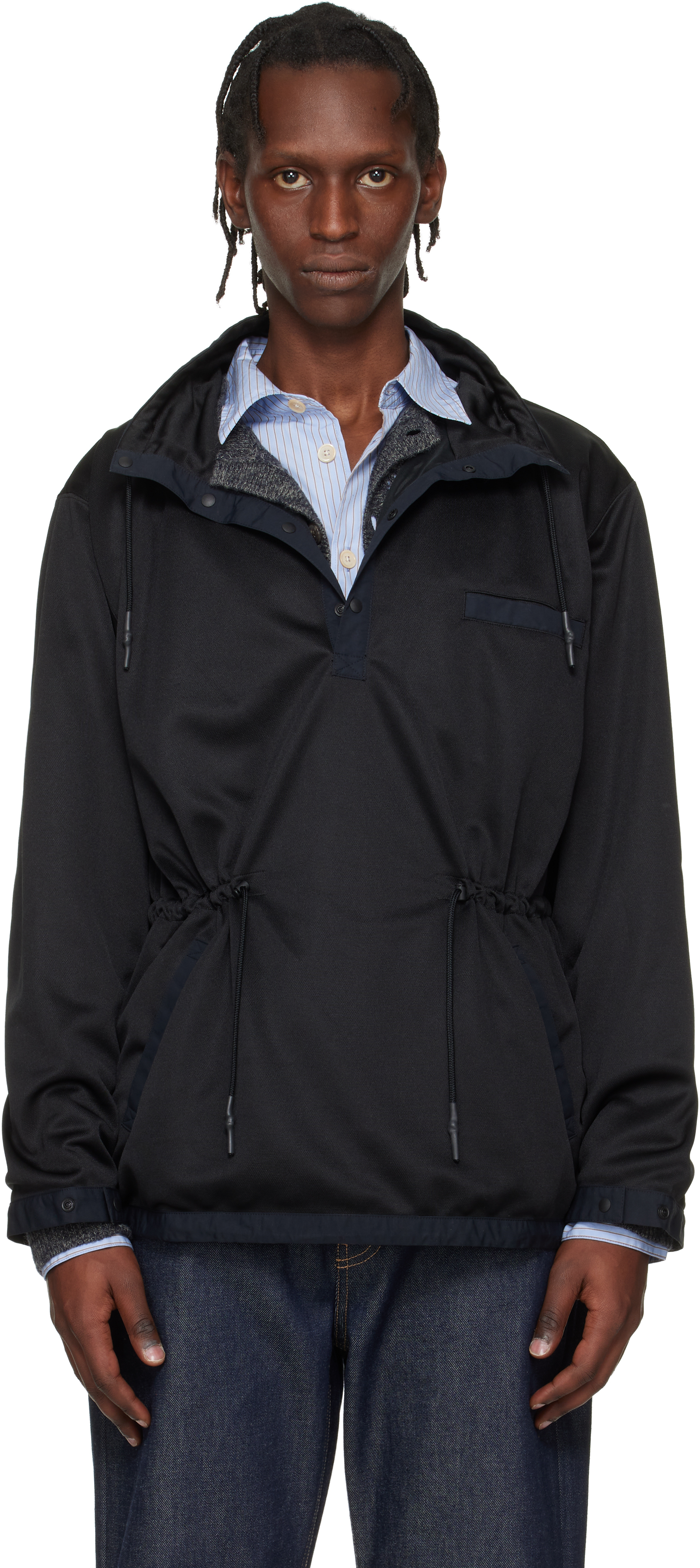 Toga Virilis: ブラック ジャージ プルオーバージャケット | SSENSE 日本