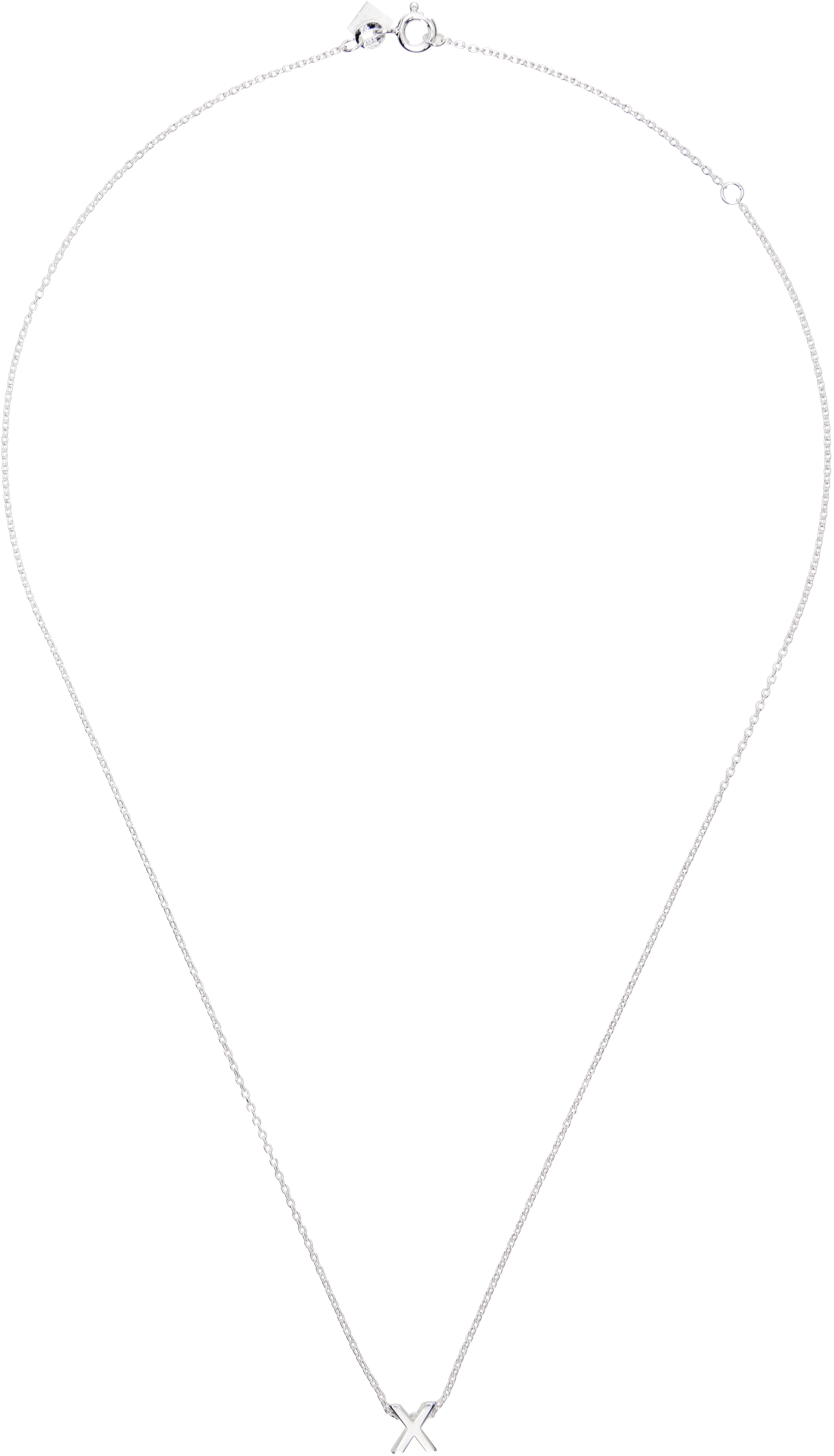 Le Gramme Alphabet 'X' Necklace