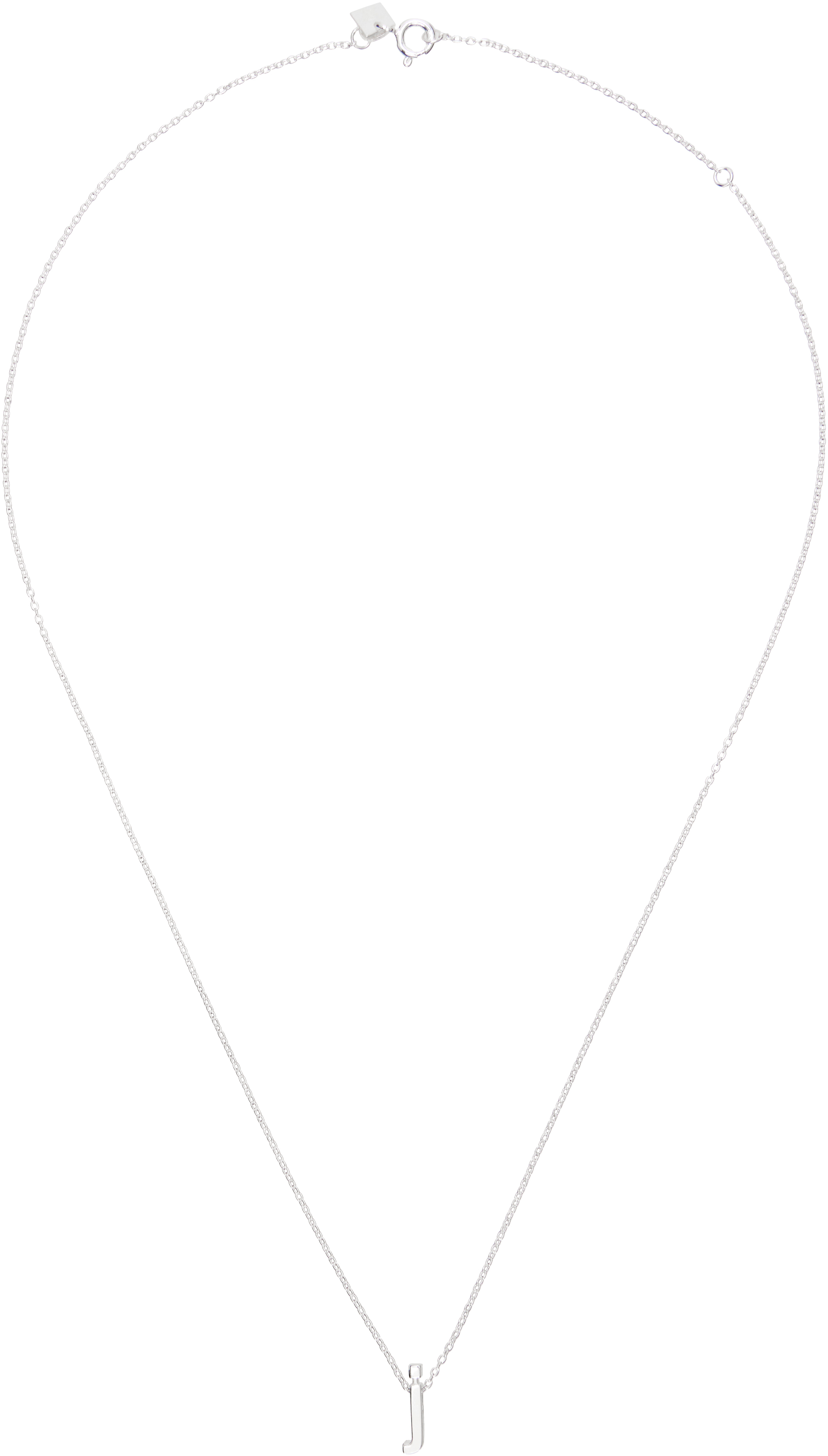 Le Gramme Alphabet 'J' Necklace