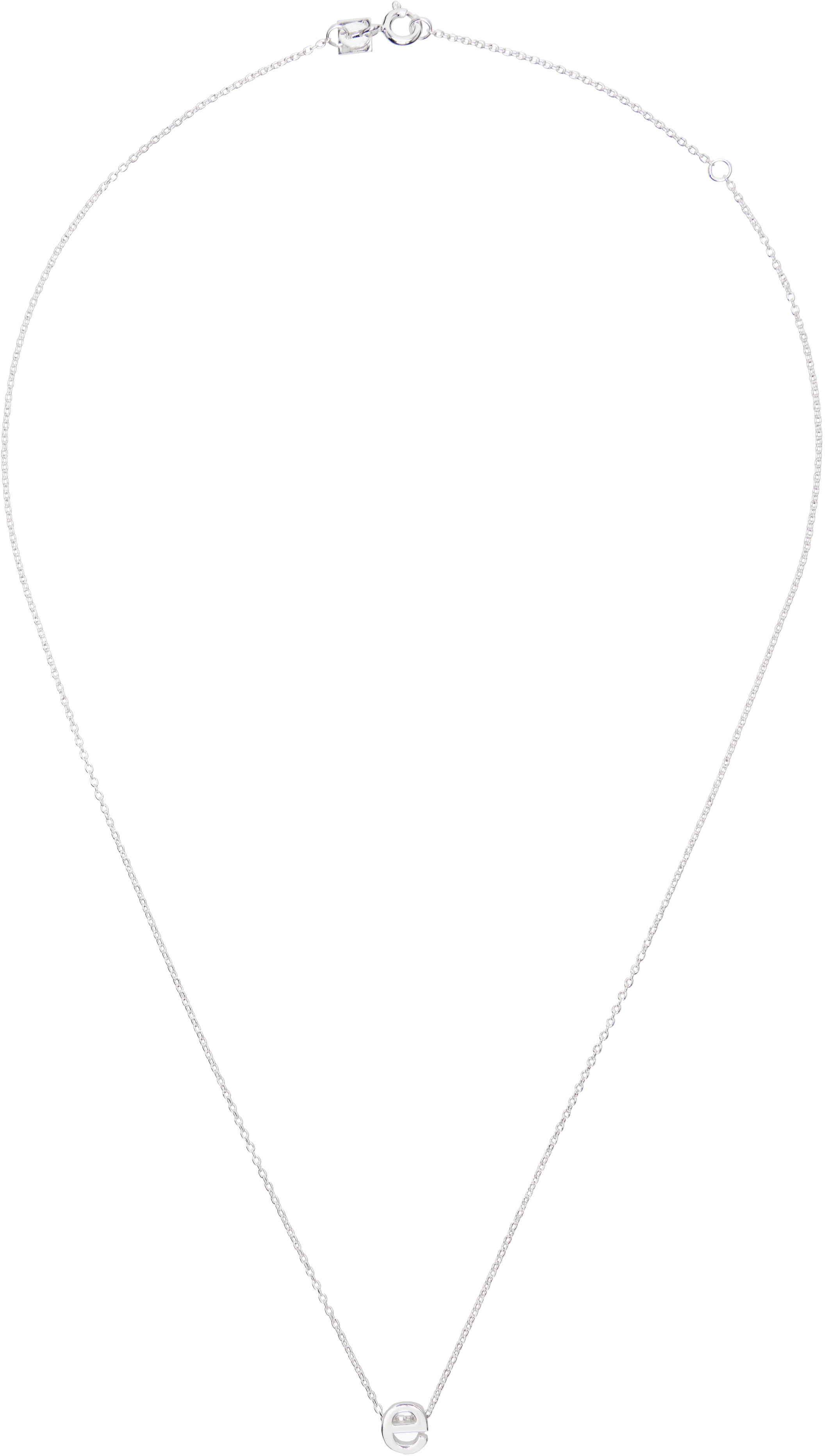 Le Gramme Alphabet 'e' Necklace