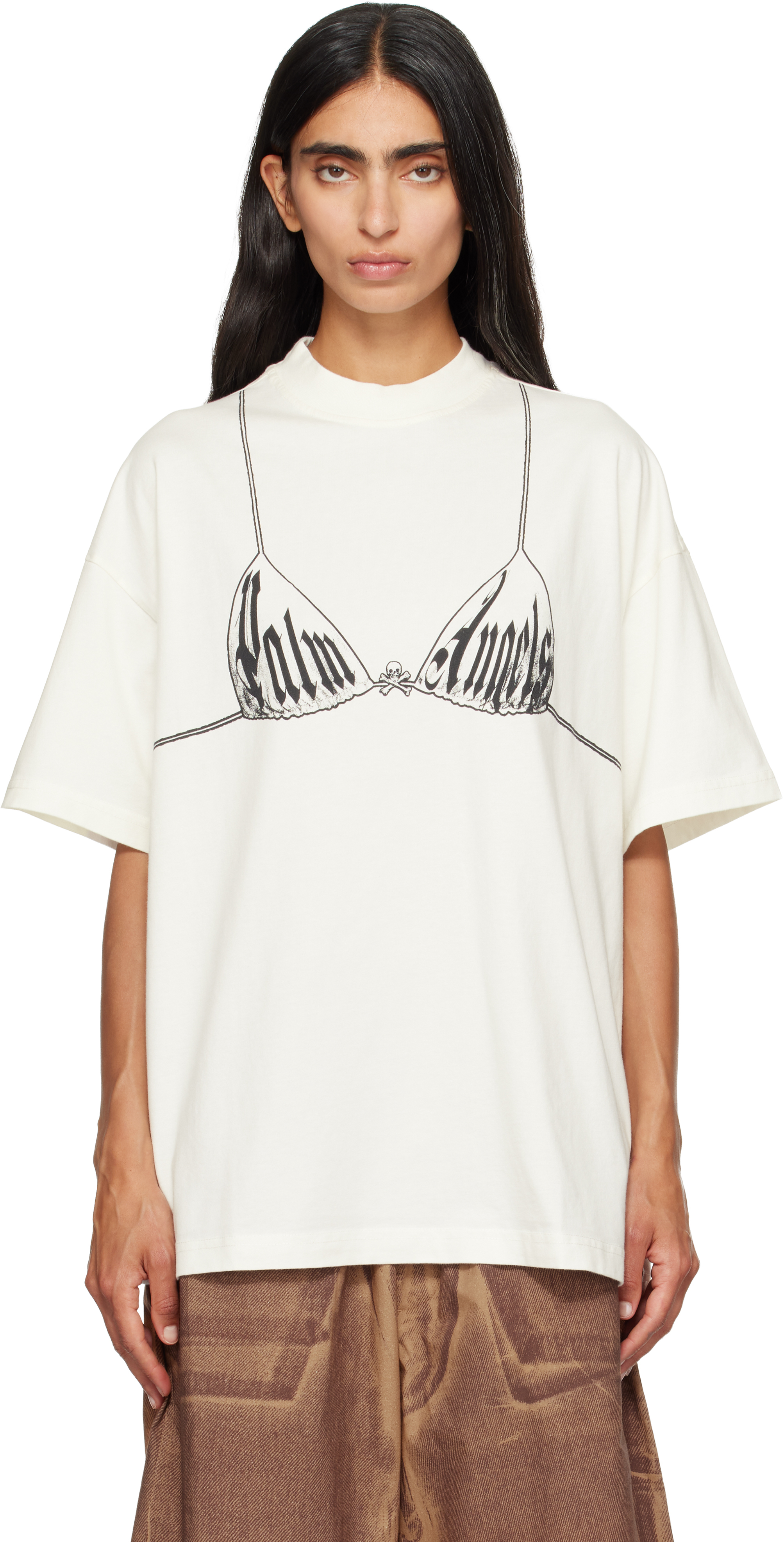 Palm Angels Off-White Bra Loose T-shirt