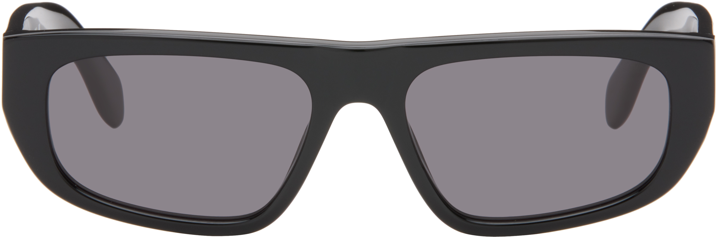 Palm Angels: Black Ventura Sunglasses | SSENSE