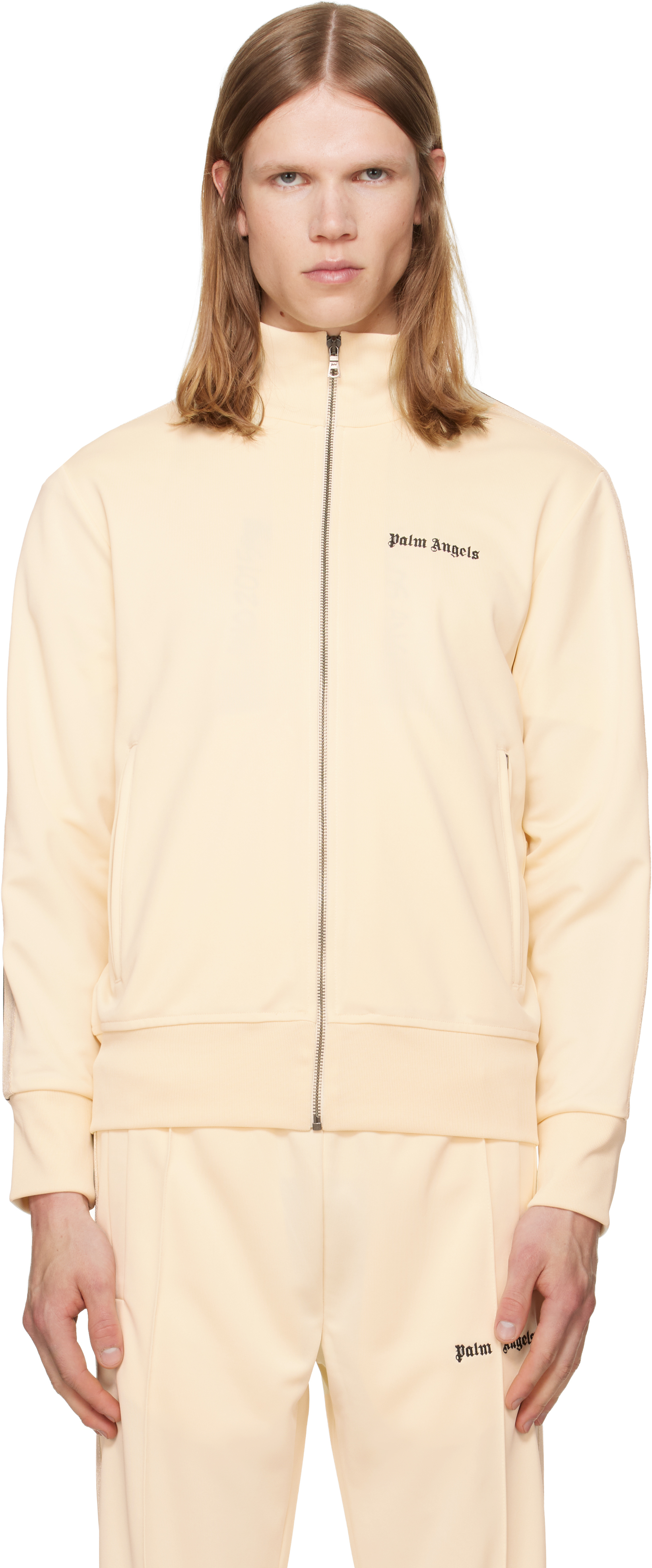 Palm Angels パームエンジェルス ベージュ　セットアップ　M Off-White Classic Logo Track Jacket by Palm Angels on Sale