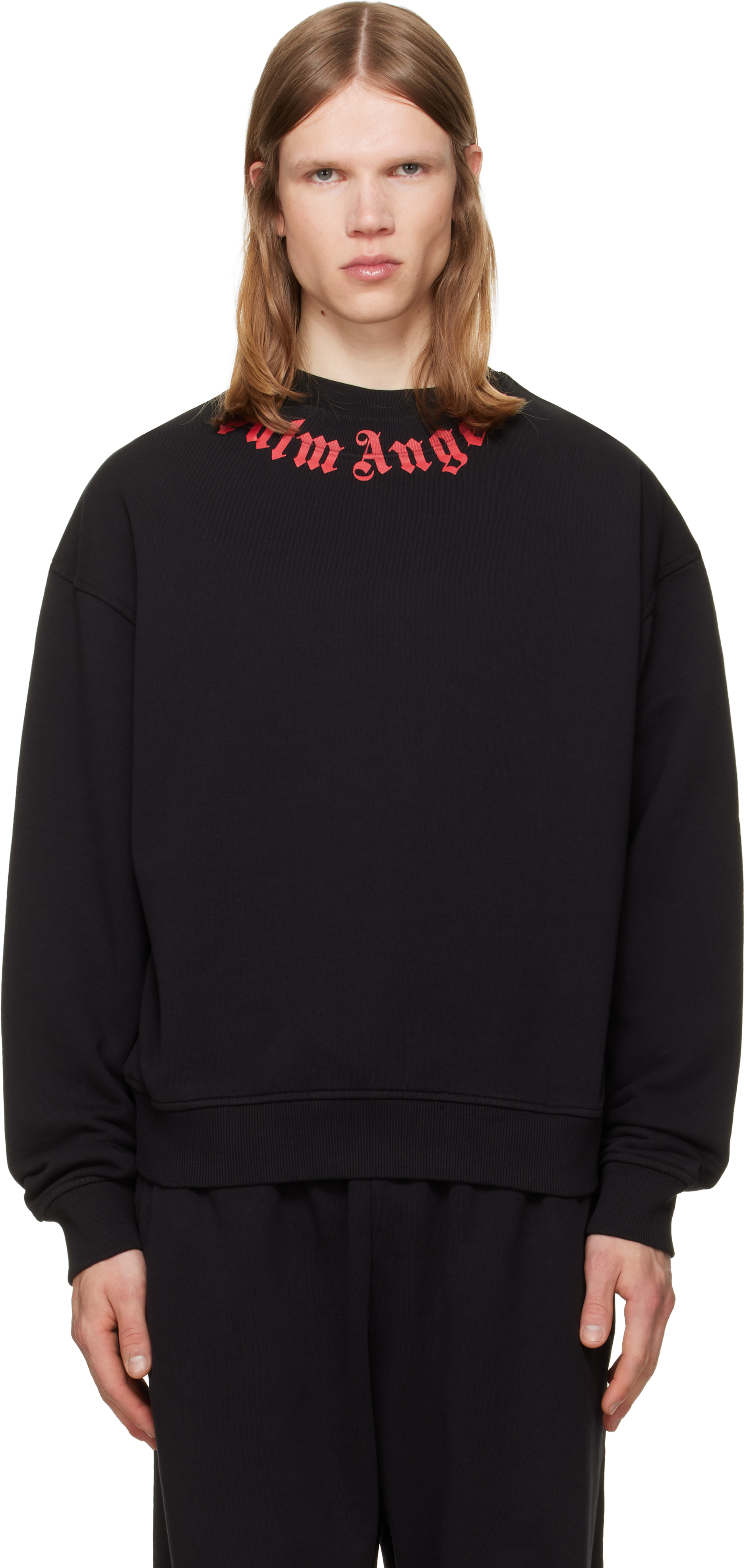 Palm Angelsのブラック Neck Logo スウェットシャツがセール中