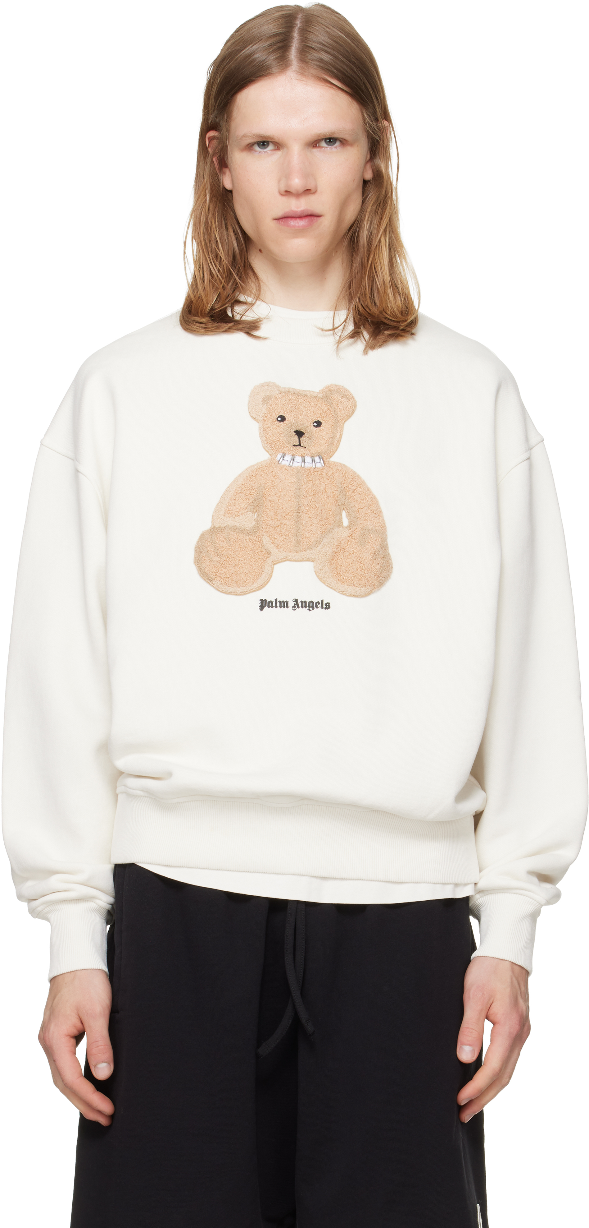 Palm Angelsのオフホワイト Bear スウェットシャツがセール中