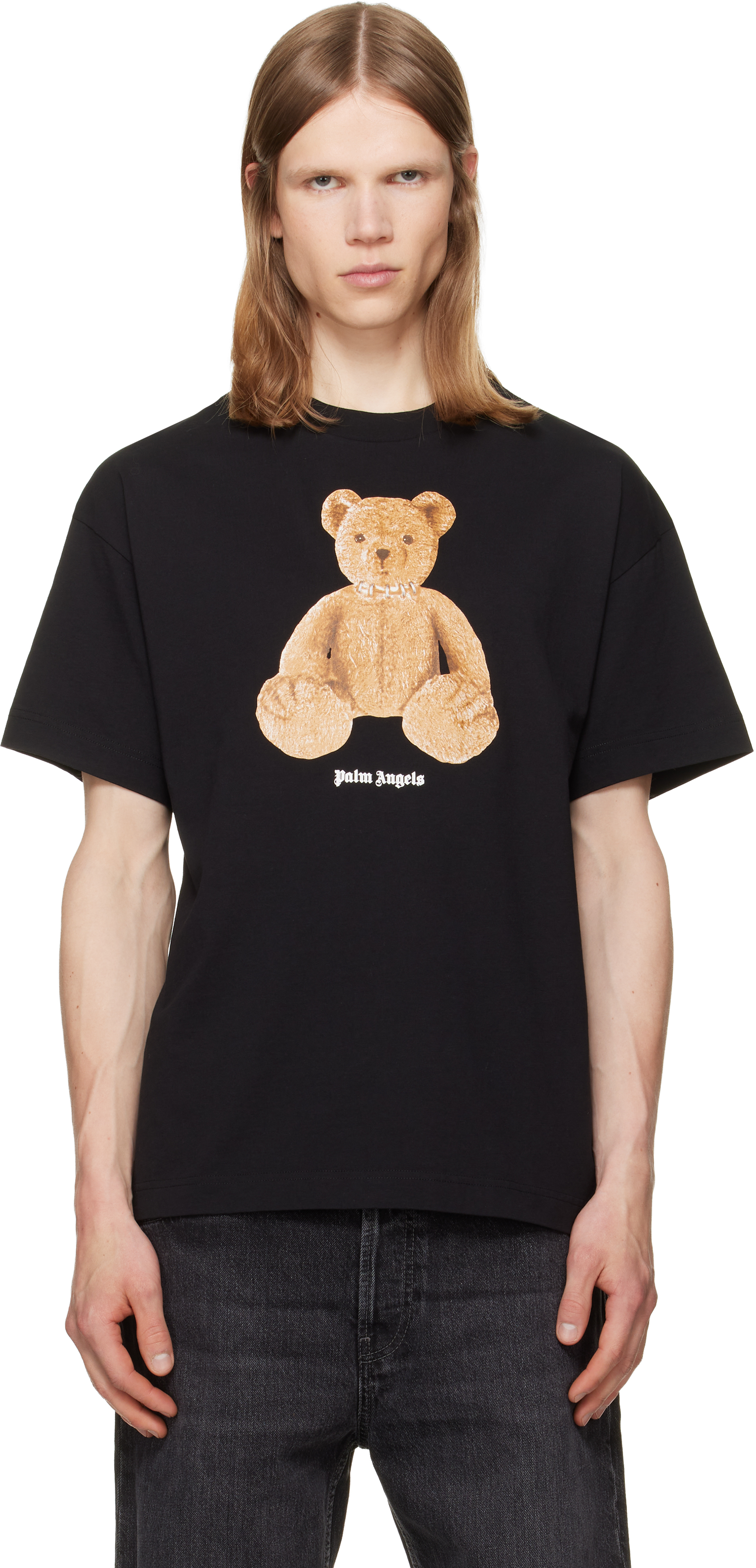 Palm Angels: Black Bear T-shirt | SSENSE Canada