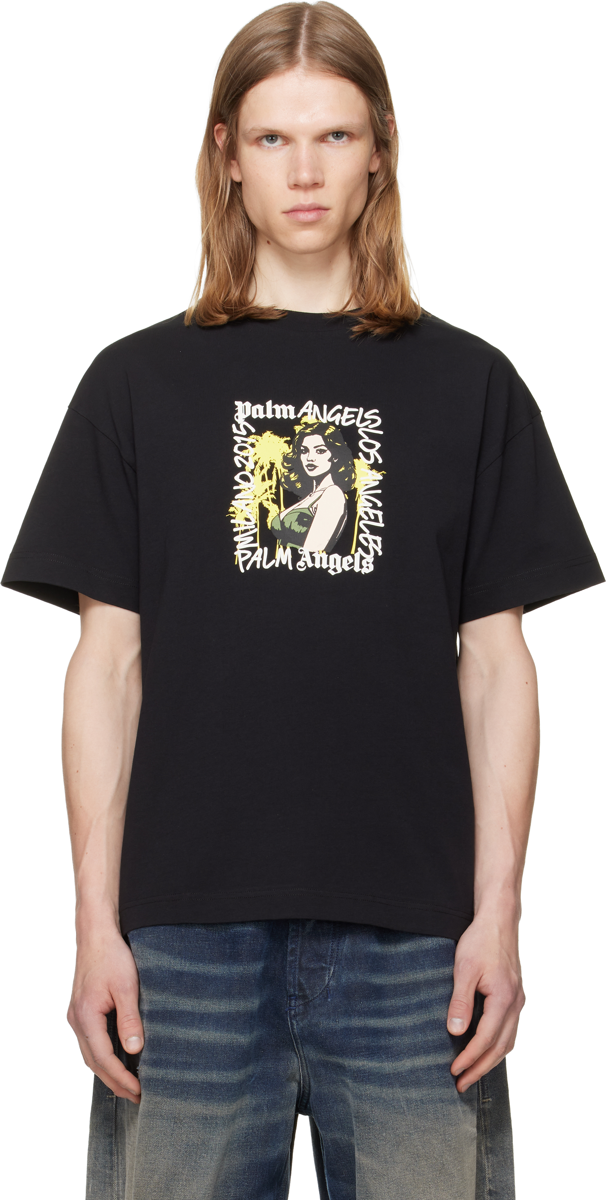 Palm Angelsのブラック Pinup Regular Tシャツがセール中