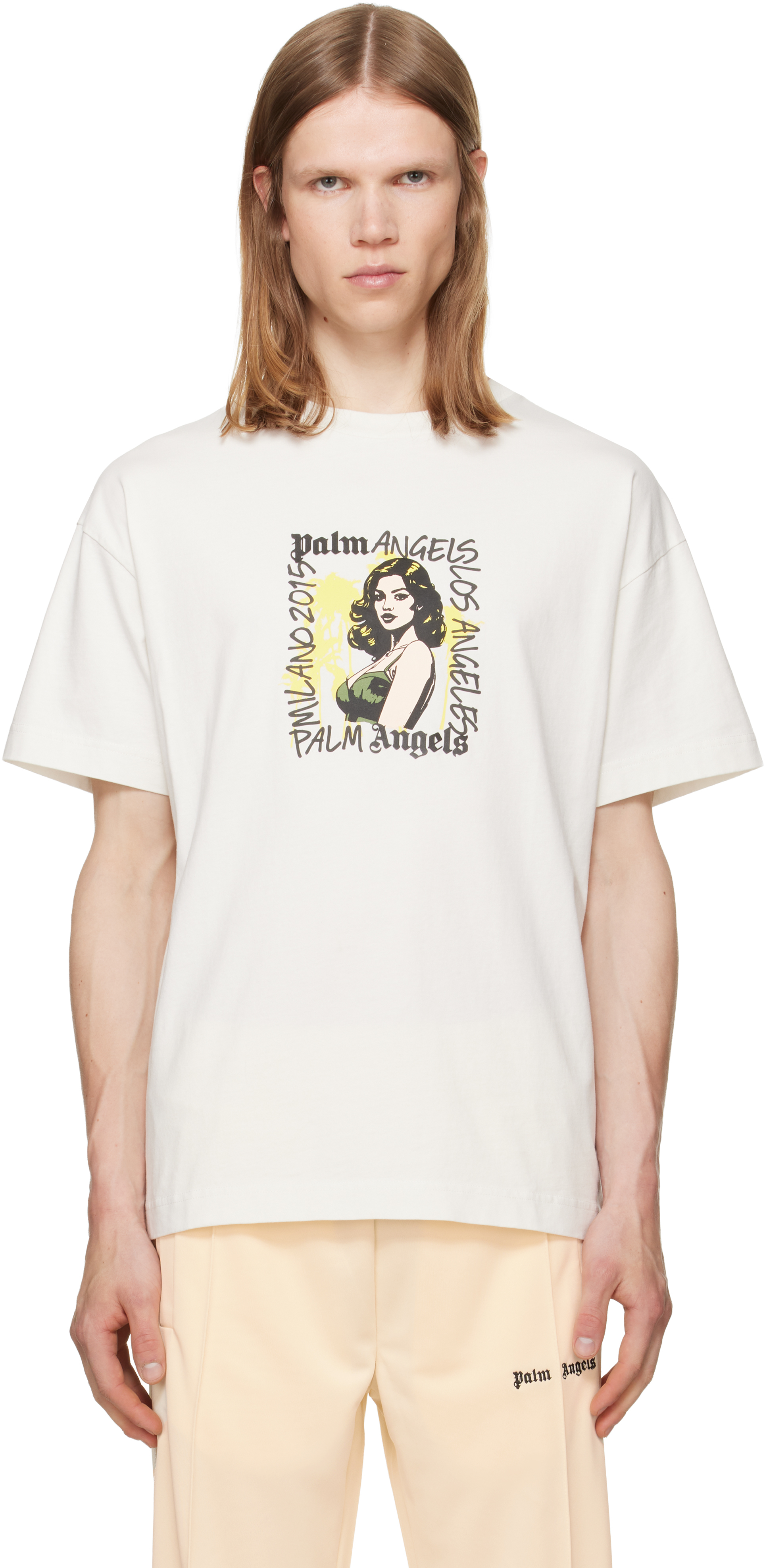 Palm Angelsのオフホワイト Pinup Regular Tシャツがセール中