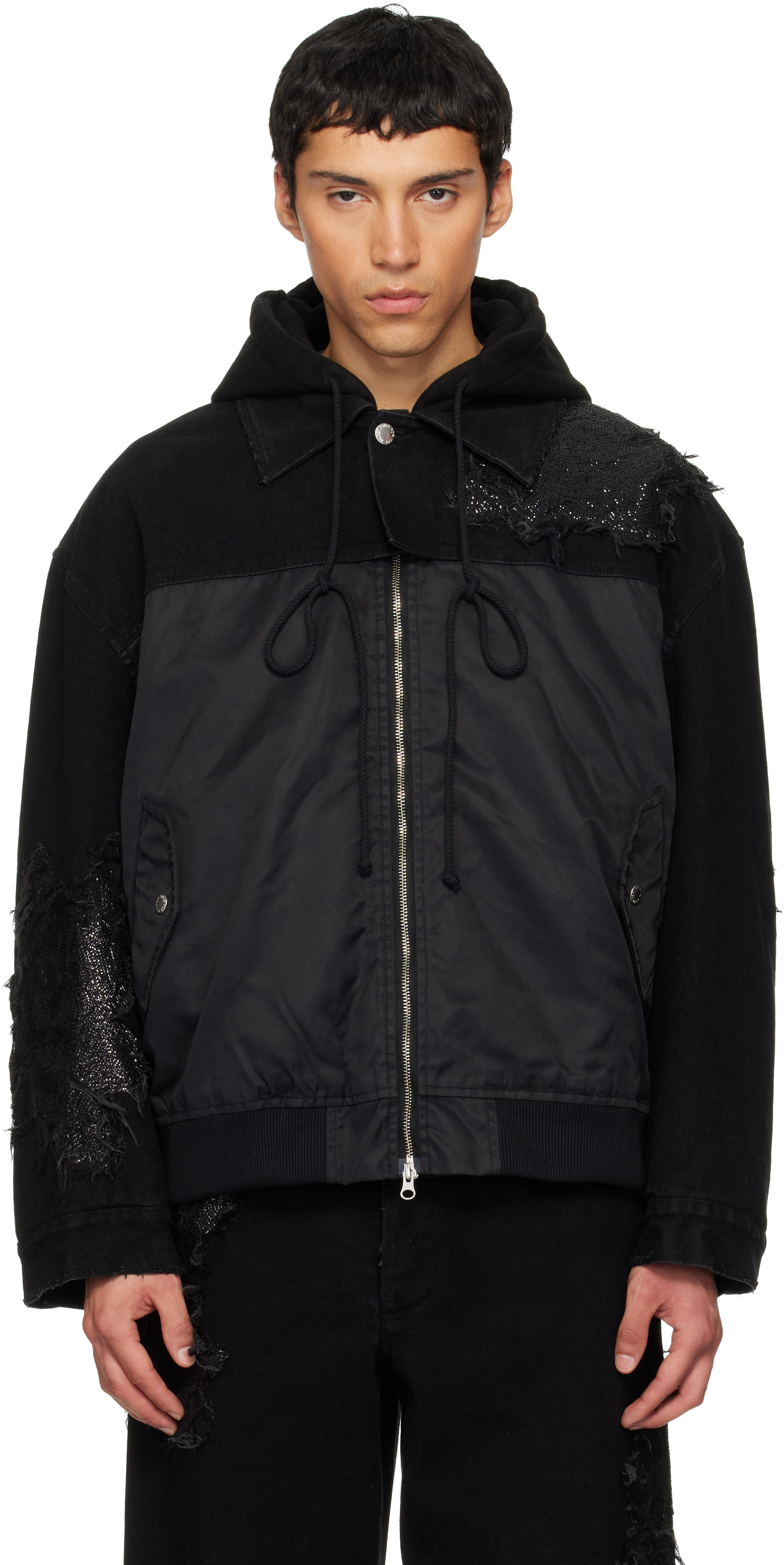 Song for the Mute Black The Kid LAROI Edition Faded Denim Jacket