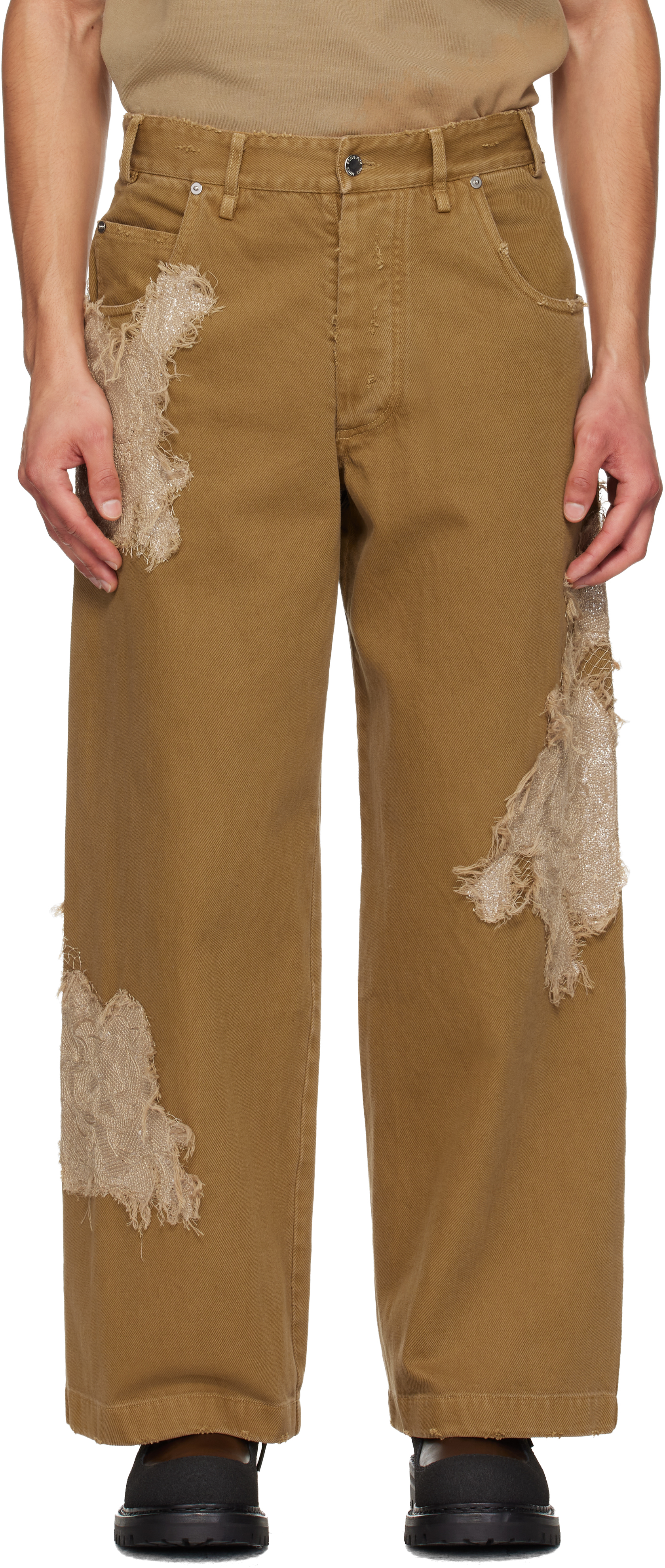 Songさん専用 Song for the Mute: Khaki TKL Edition Faded Jeans | SSENSE 日本