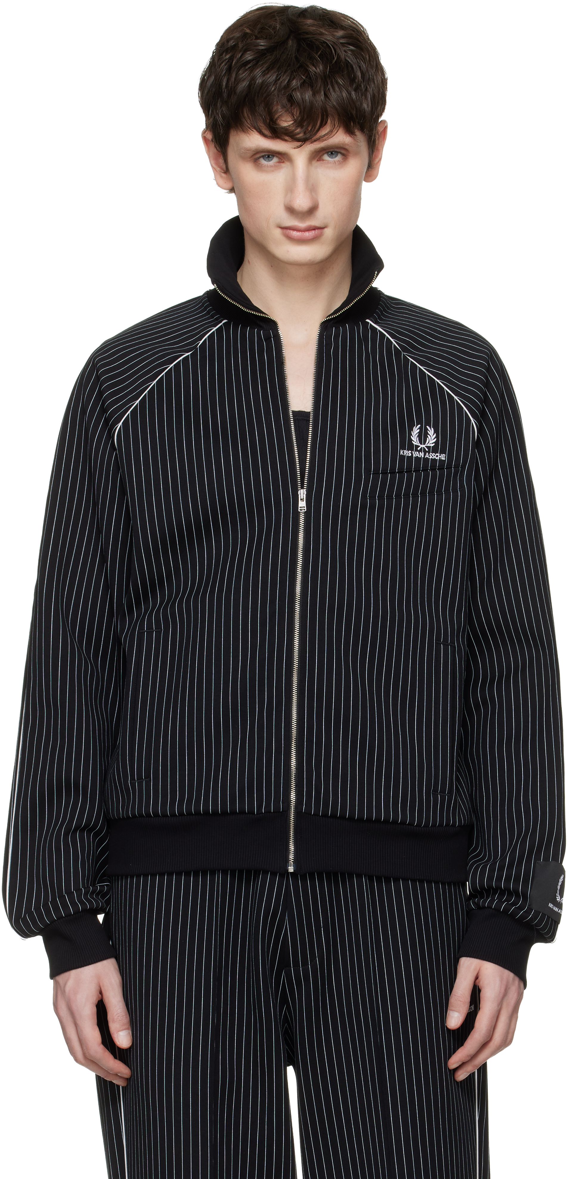 Fred Perry: ブラック Kris Van Asscheエディション ピンストライプ
