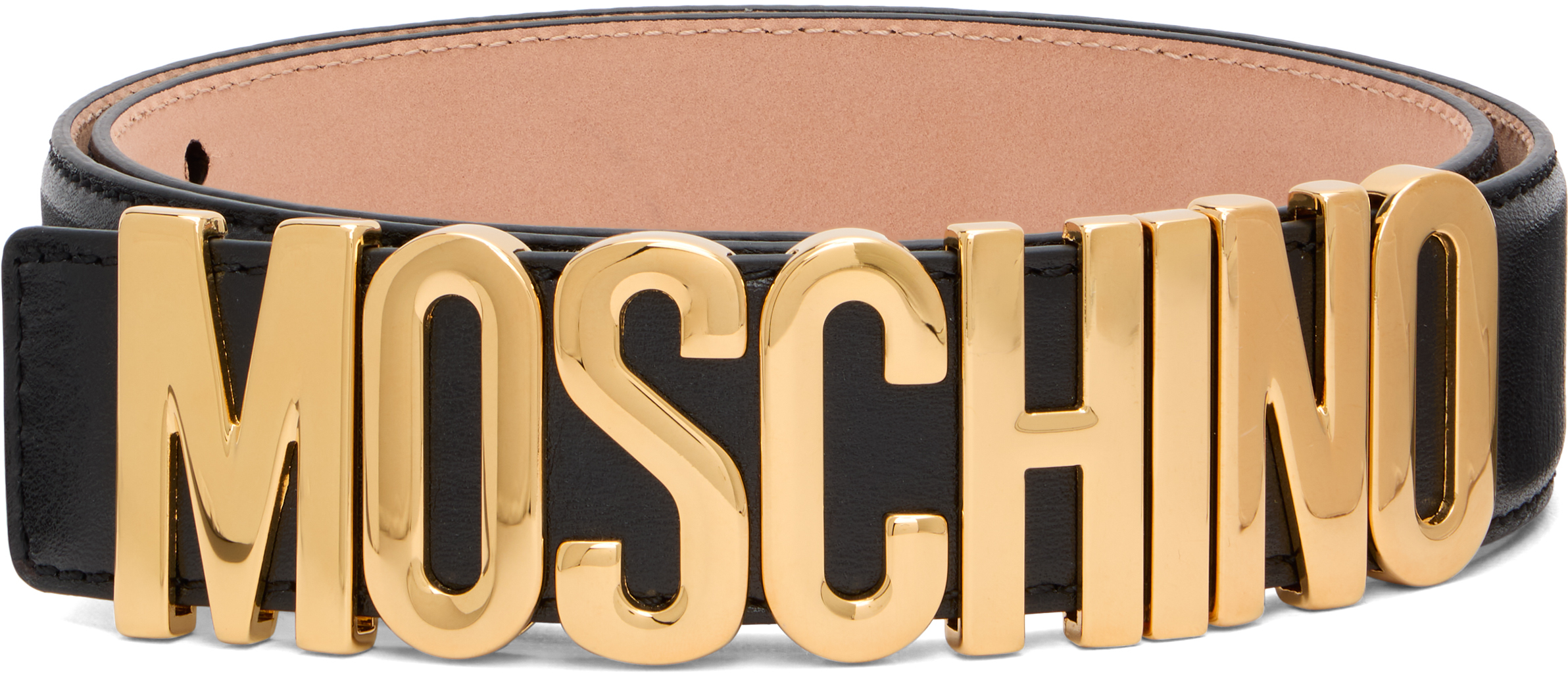 Moschino: Black Logo Hardware Belt | SSENSE