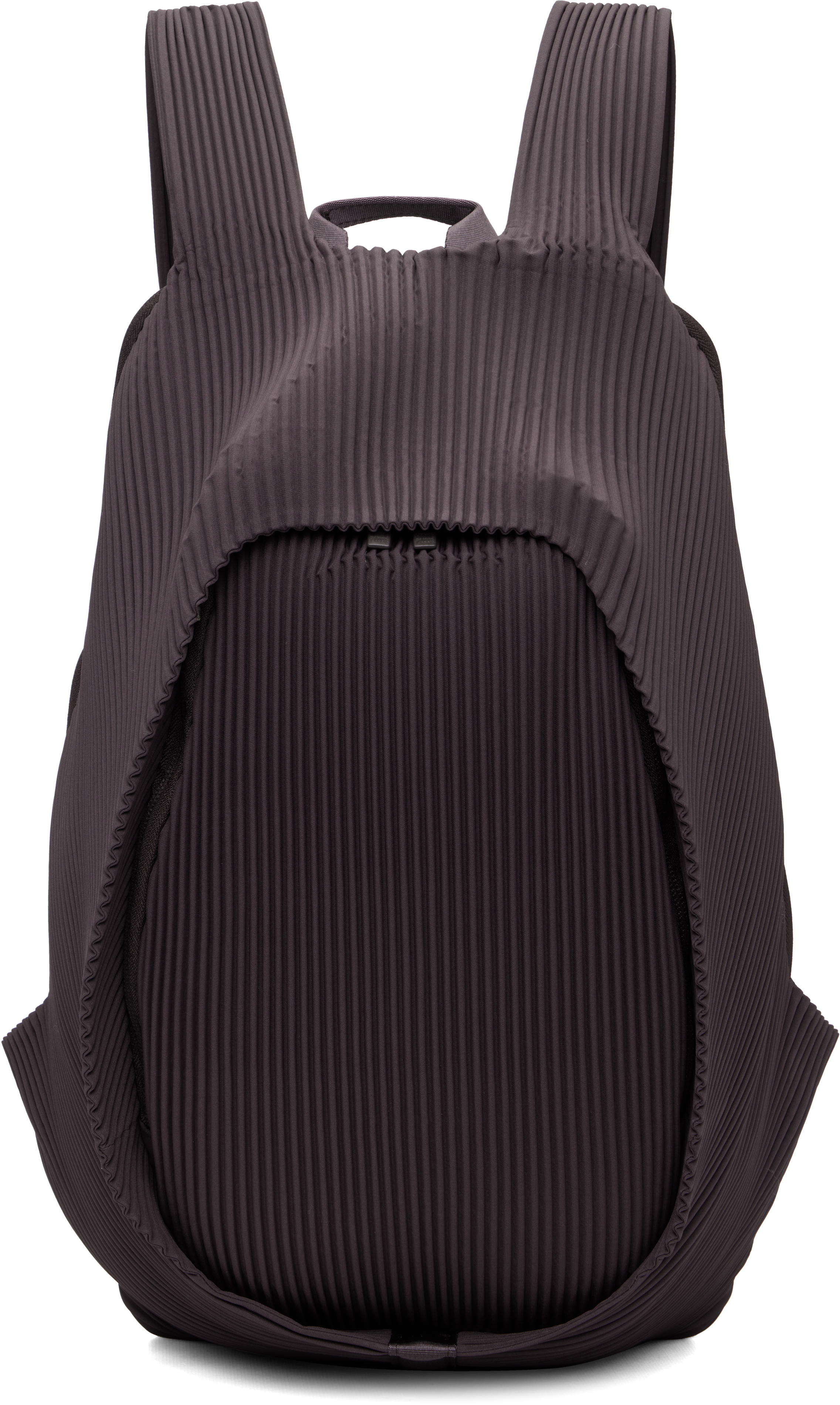 HOMME PLISSÉ ISSEY MIYAKE: Burgundy Pleats Backpack | SSENSE