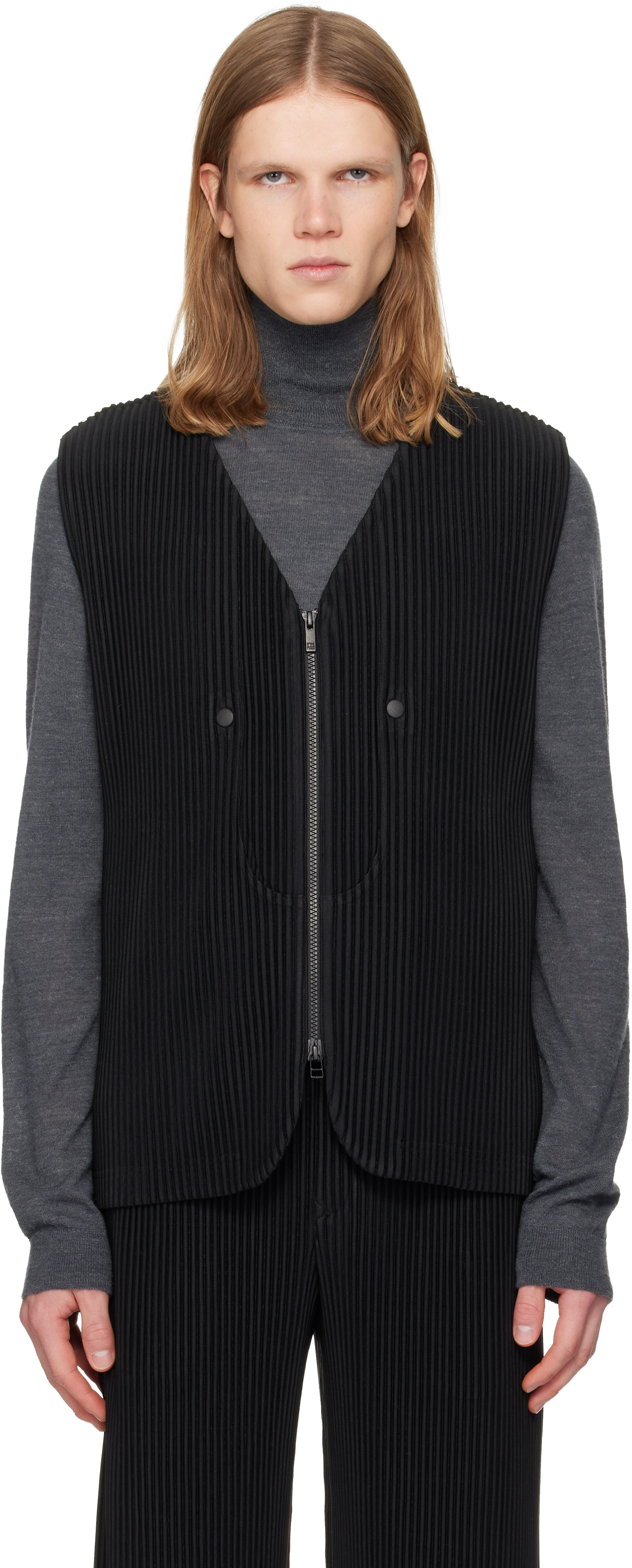HOMME PLISSÉ ISSEY MIYAKE Black Quarry Vest