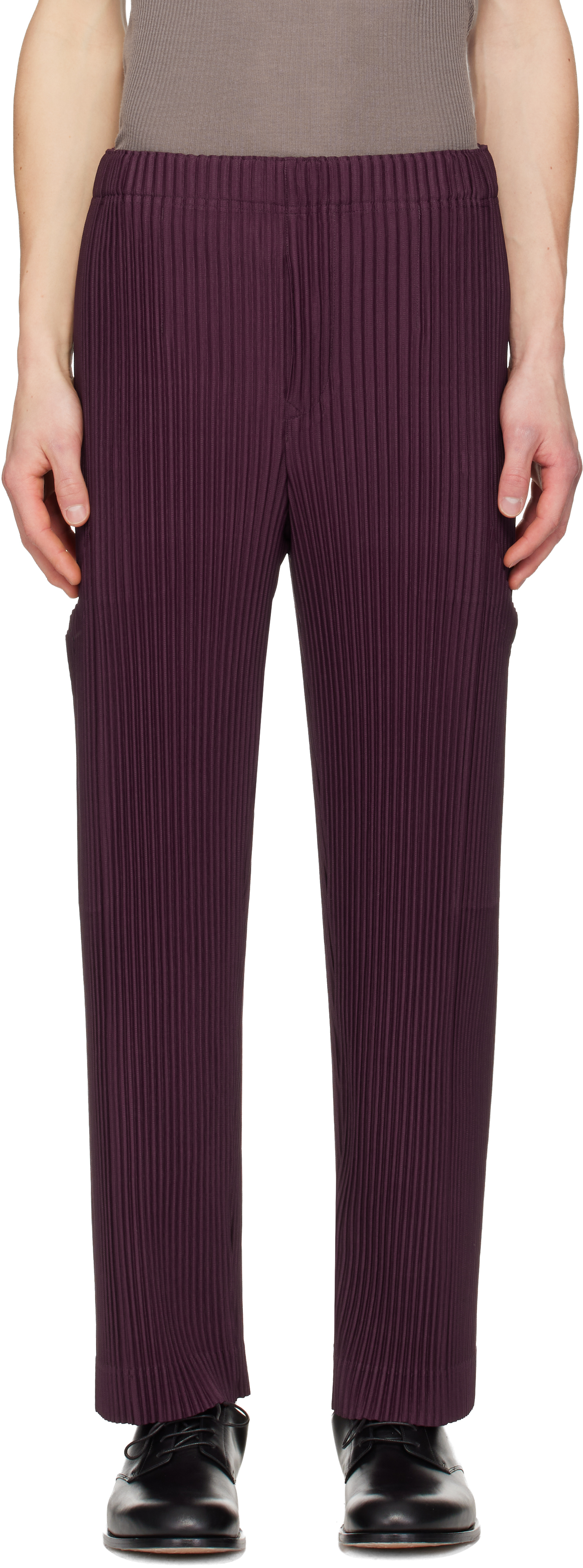 HOMME PLISSÉ ISSEY MIYAKE Burgundy Quarry Trousers