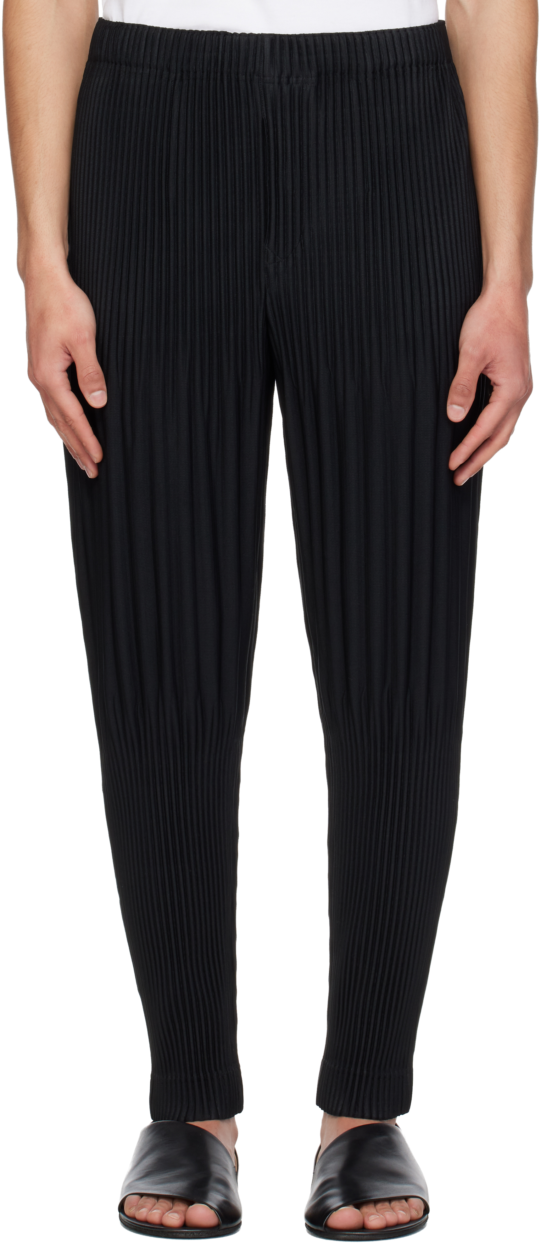 HOMME PLISSÉ ISSEY MIYAKE: Black Monthly Colors February Trousers