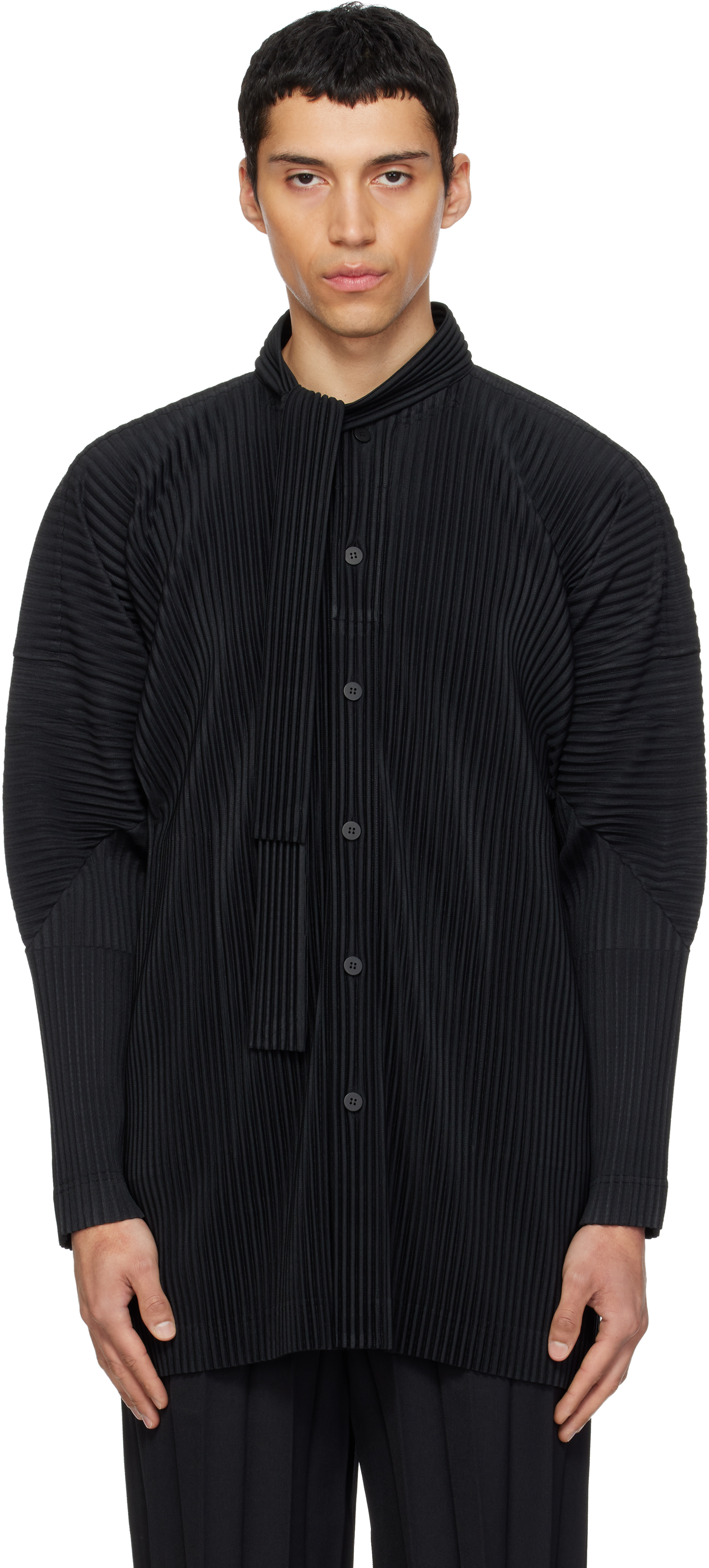 HOMME PLISSÉ ISSEY MIYAKE: Black Monthly Colors February Shirt
